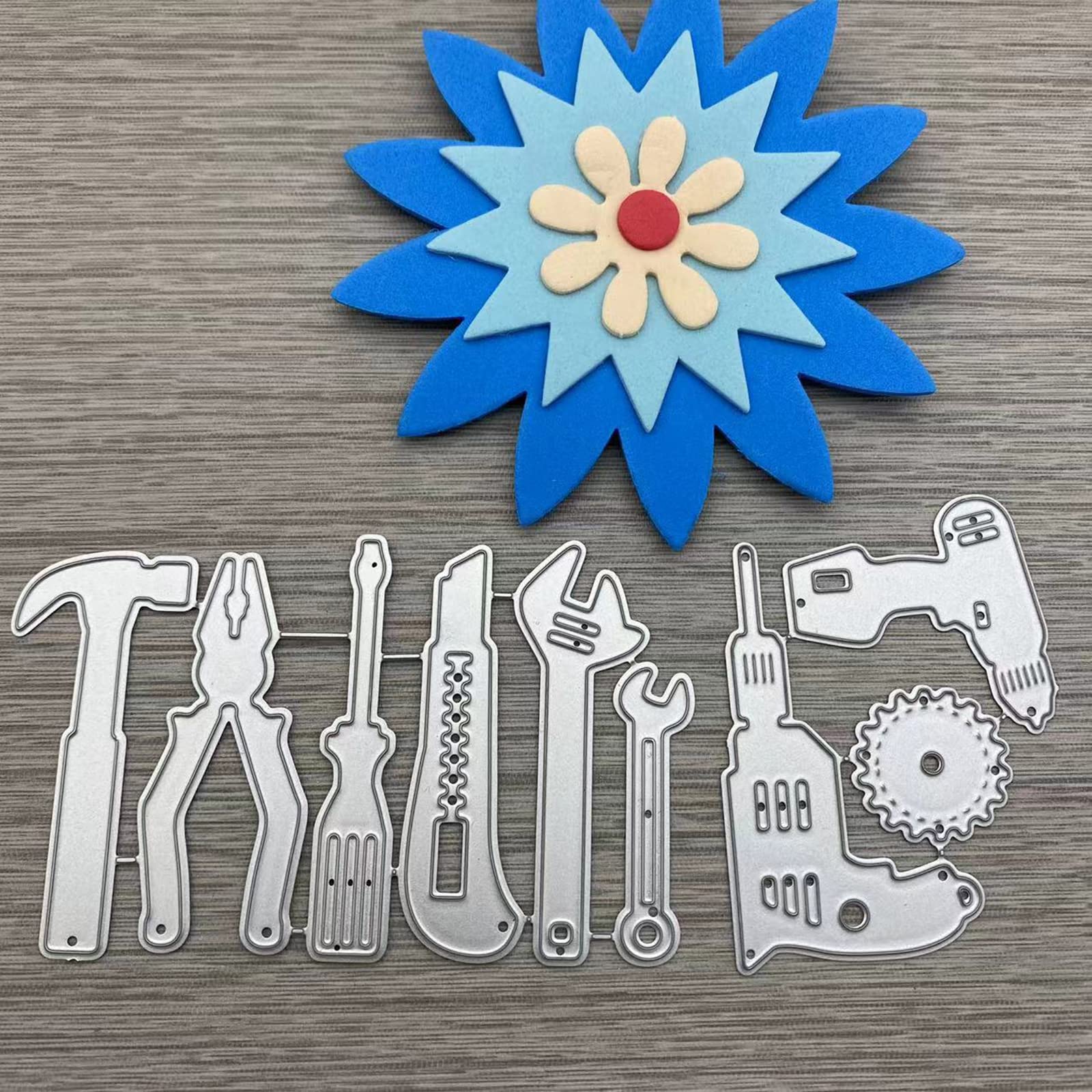 Set 38 Fustelle Metallo Per Scrapbooking - Forme Cassetta Attrezzi Per Biglietti Fai Da Te