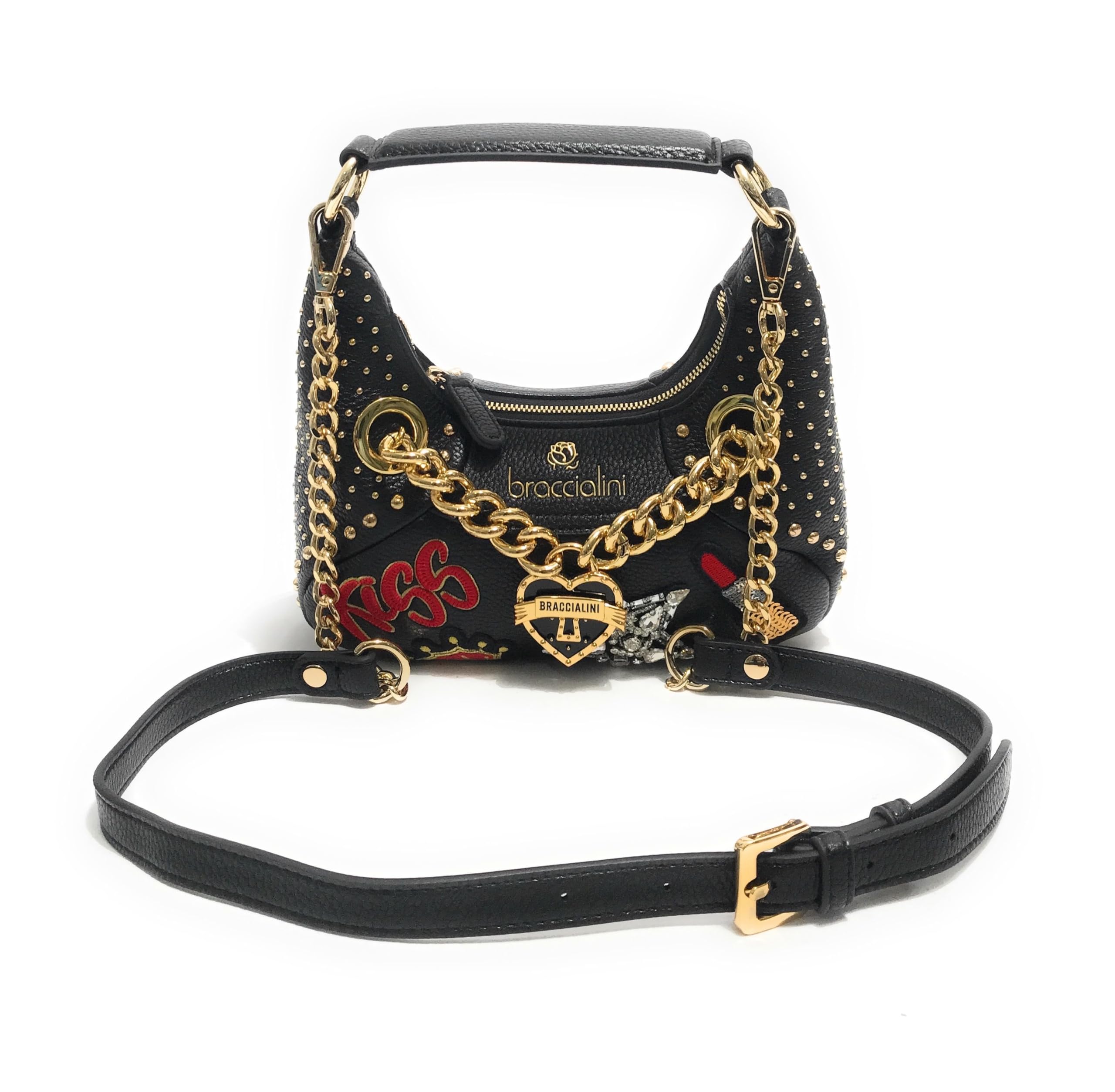 Tote Borse Braccialini Con Gatti Elegante Con Paillettes Borsa A