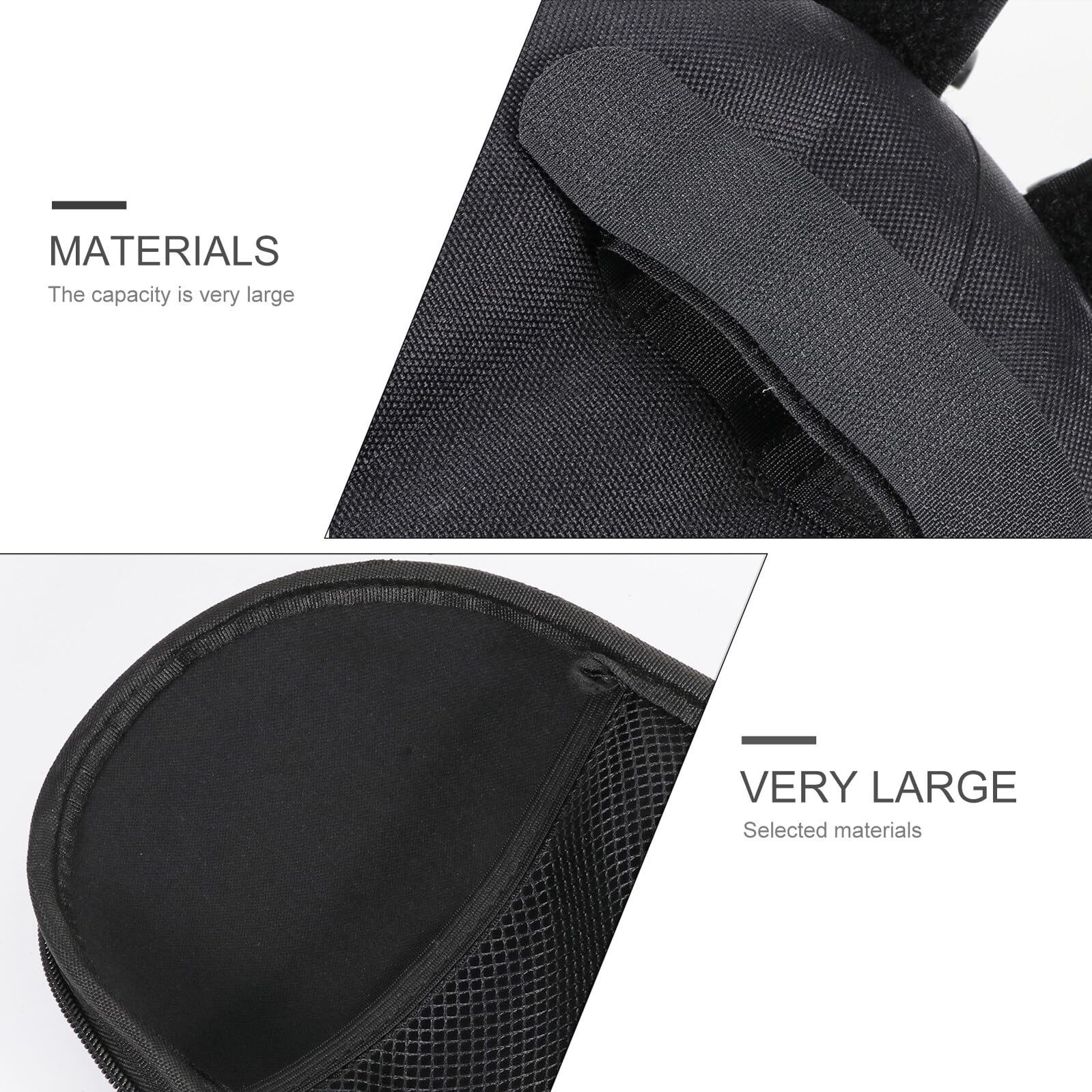 Borsa Manubrio Bicicletta con Chiusura a Zip Resistente e Leggera Grande Capacità Facile da Installare per Accessori Bici Corsa e Commuter Nero