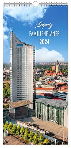 Kalender Familienplaner Leipzig 2024 | 20 x 44 cm | weißes Kalendarium: Einschreibkalender | 20 x 44 cm | weißes Kalendarium