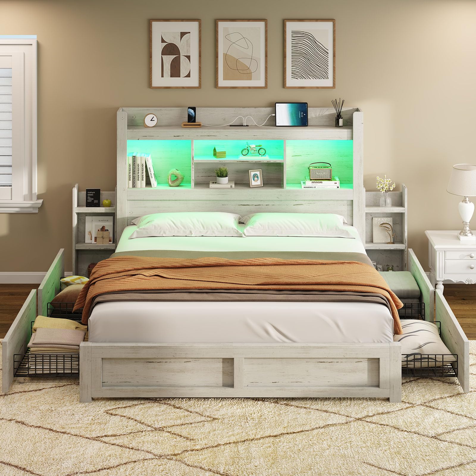 AMERLIFE Queen Bed Frame