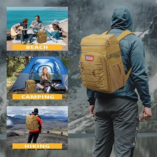 Miniatura 2 de Mochila térmica táctica de 25 L, aislada, a prueba de fugas, mochila grande para el almuerzo, impermeable, para hombres, mujeres, adultos, trabajo,