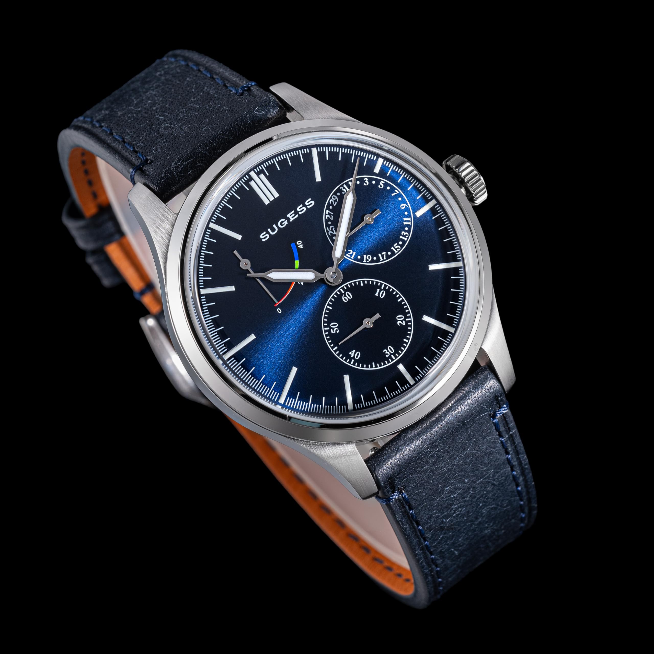 Sugess S458.SE.E Art Master Fashion automatische mechanische Herrenuhr aus gewölbtem Glas Möwe 1963
