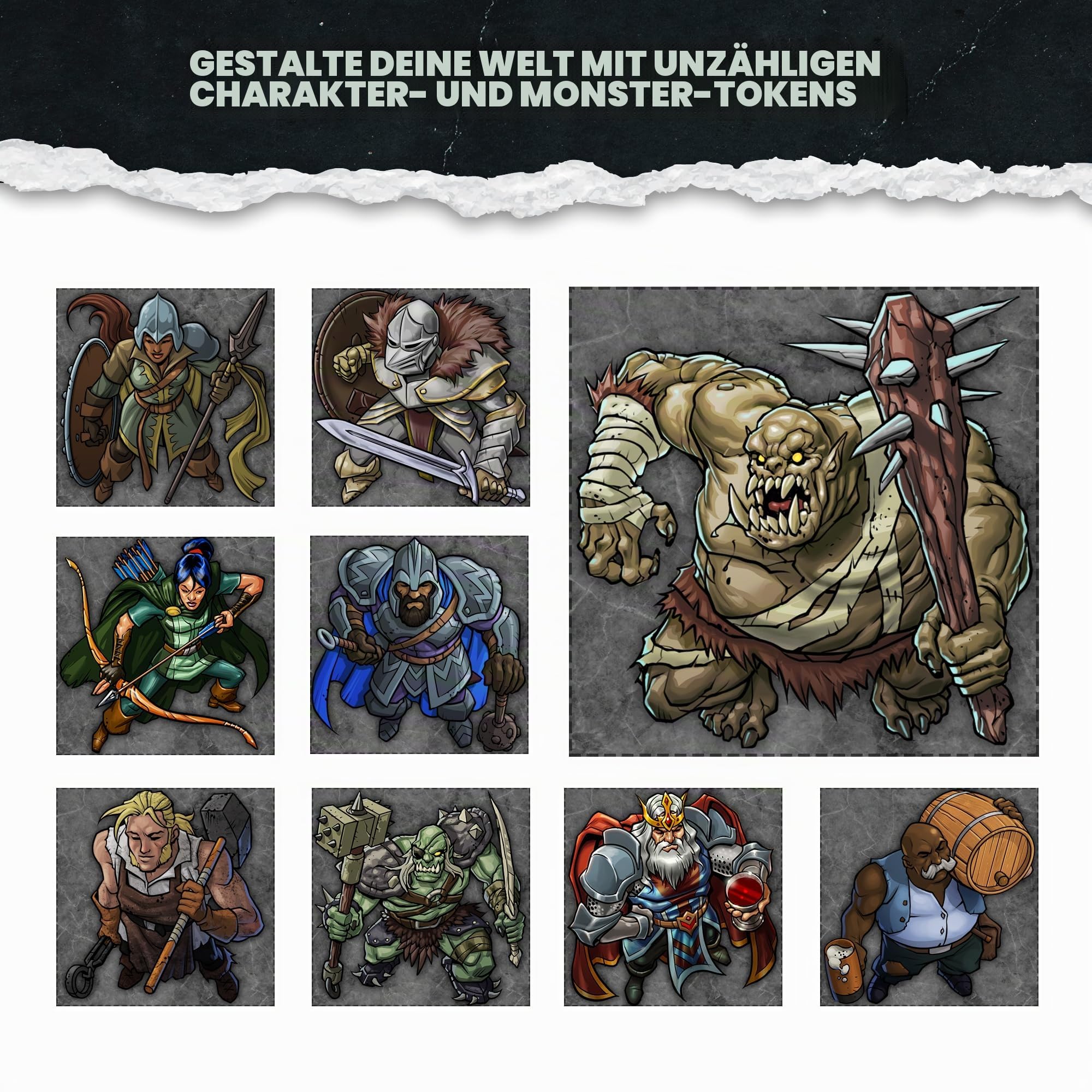 DUNGEON CRAFT: Castles & Keeps Brettspiel, 1000+ Fantasy Tabletop Rollenspiel Geländefliesen für Dungeon Battle Maps, doppelseitig, trocken/nass abwischbar – D&D kompatibel