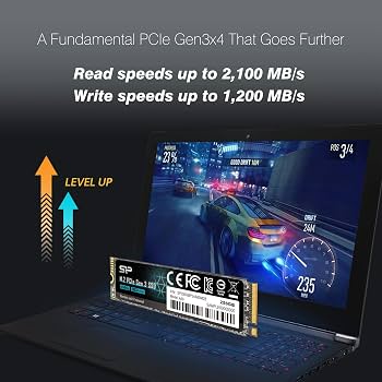 Amazon | Silicon Power P34A60 256GB PCIe M.2 NVMe SSD Gen3x4 R/W