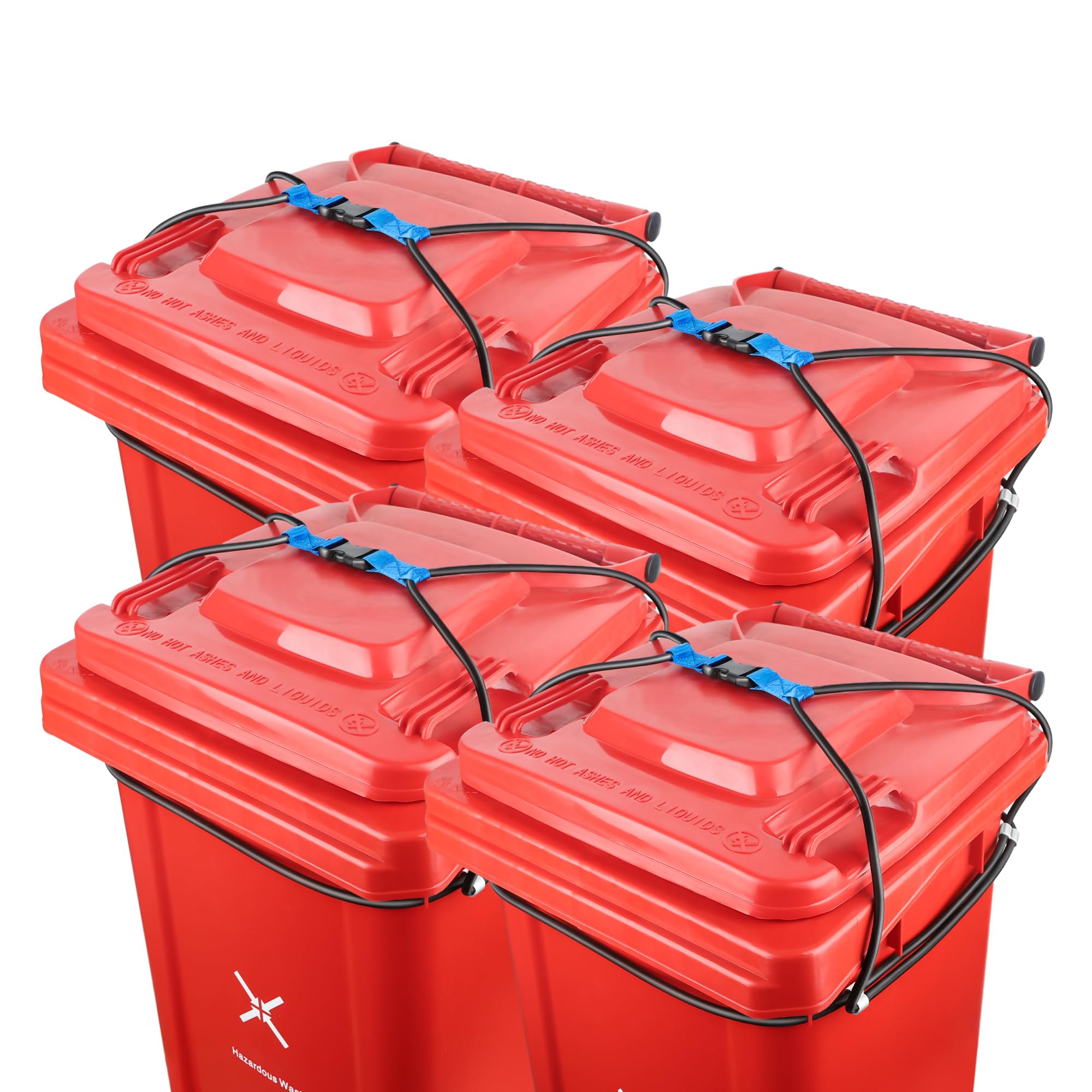 Repner 4 Pack Trash Can Locks for Animals, Bear Proof Trash Can Outdoor, Garbage Can Lock Rubber