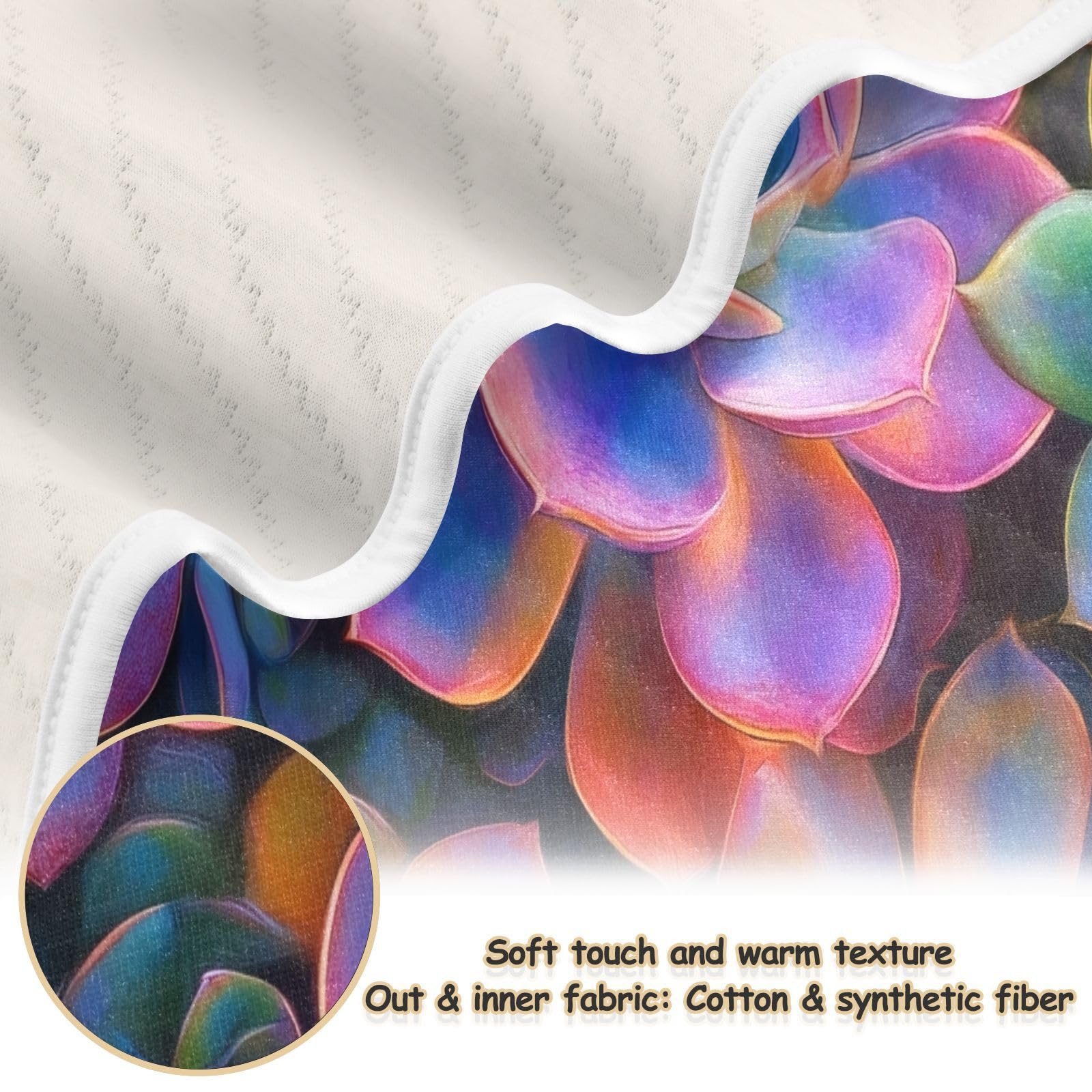 Burbuja Succulents Baby Blanket for Boys Girls, Nursery Soft Warm Swaddling Receiving Baby Blankets, 30x40 in Toddler Blanket