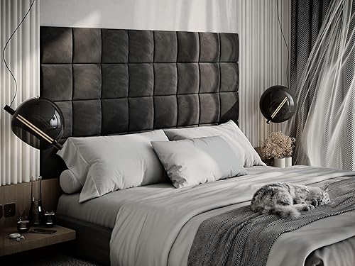 Miniatura 6 de Paquete de 4 paneles de pared acústicos de arte decorativo suave de terciopelo  Azulejos acústicos para reducir el eco que absorben el sonido y la