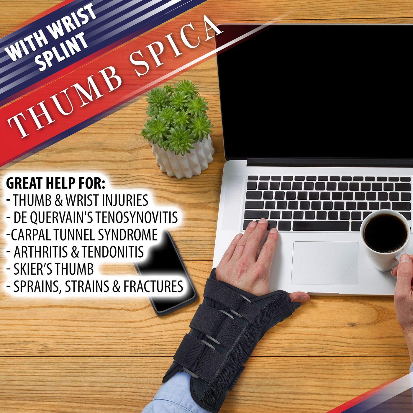 Buy Thumb Spica Splint & Wrist Brace Both a Wrist Splint and Thumb