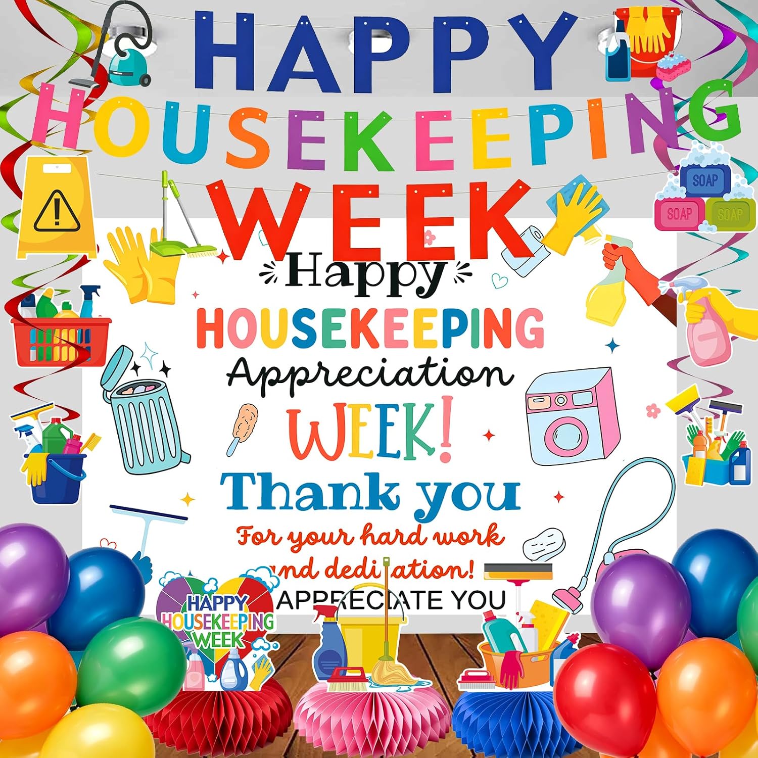 Happy Housekeeping Week Decorations Housekeeping Appreciation Supplies