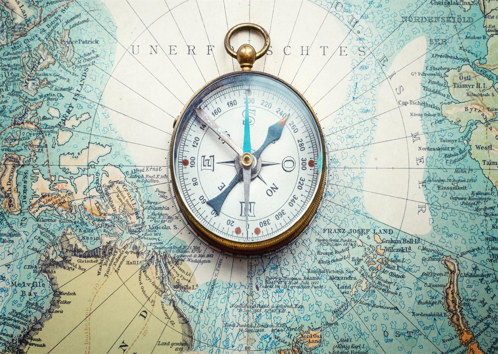 8x8FT (2.5x2.5m) Mappa Del Mondo E Bussola Sfondo Fotografico