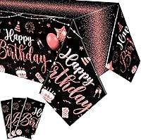 Vista 22 de Tudomro 1 mantel rectangular de plástico para decoración de fiesta de cumpleaños, para mujeres y hombres, suministros de fiesta de baby shower, 108