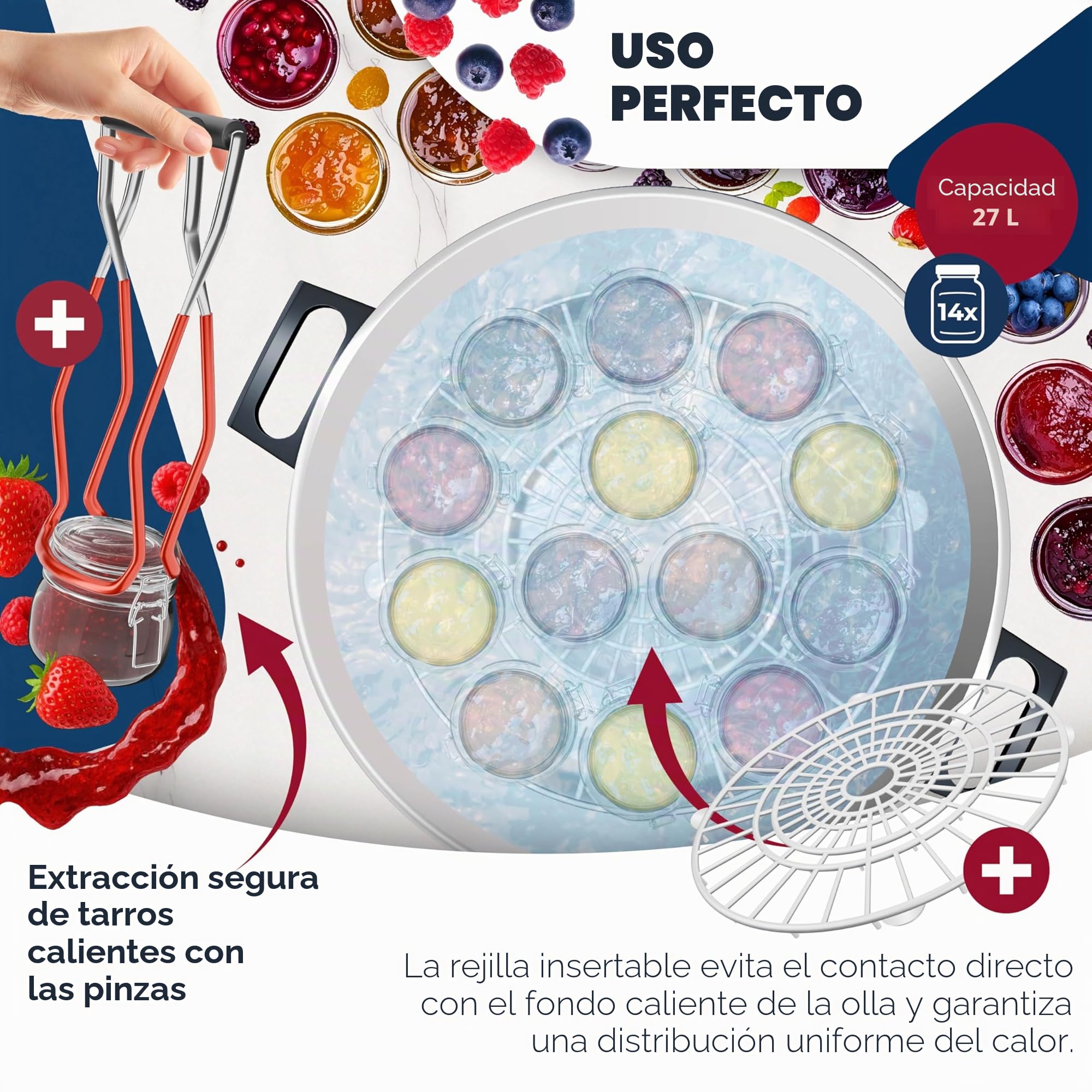 KESSER® Dispensador de Conservas de 27 Litros, 1800W, Acero Inoxidable, Automático