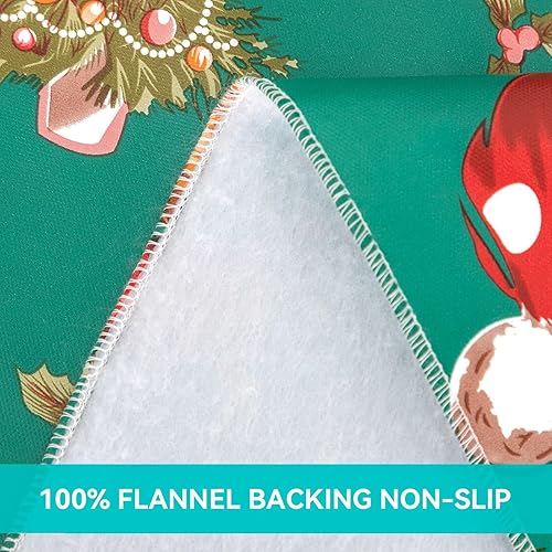 Vista 112 de Mantel rectangular de vinilo de 52 x 70 pulgadas con reverso de franela, mantel para el día de San Valentín, mantel de hule 100% impermeable Azul