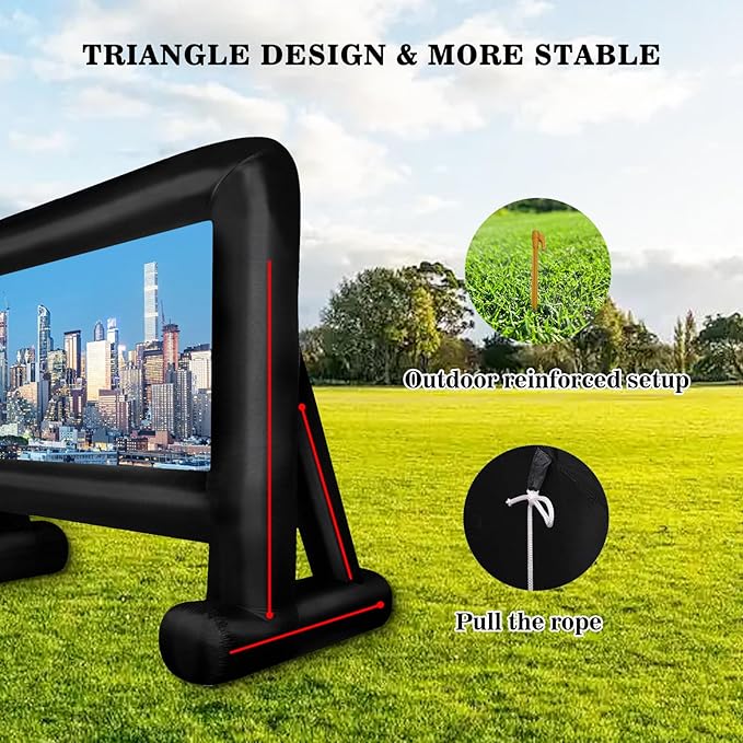 Pantalla Inflable para Proyector 14 ft QILEBA miniatura 3