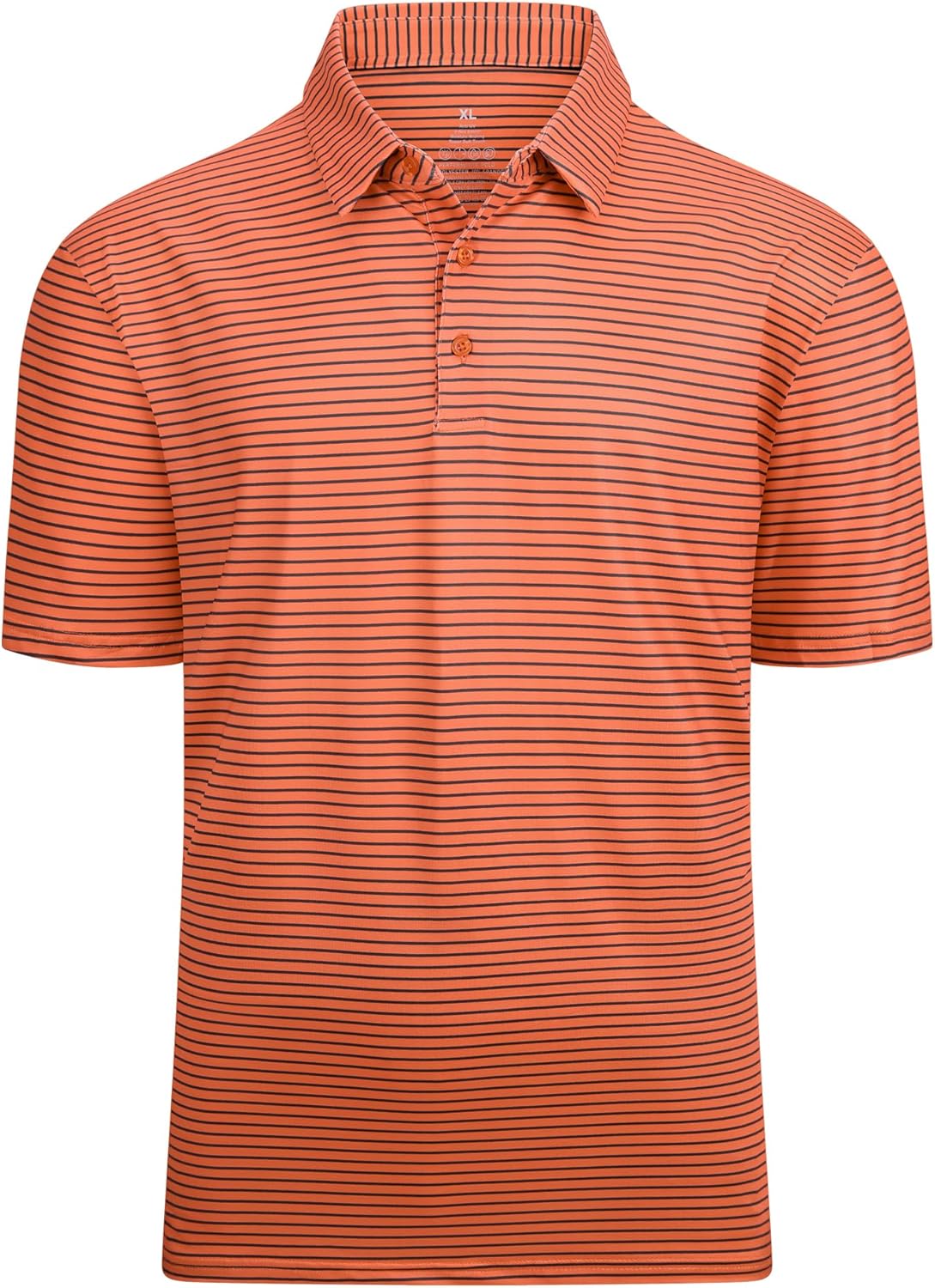 Alex Vando Mens Striped Golf Shirt Moisture Wicking Quick-Dry Sports Polo Shirts