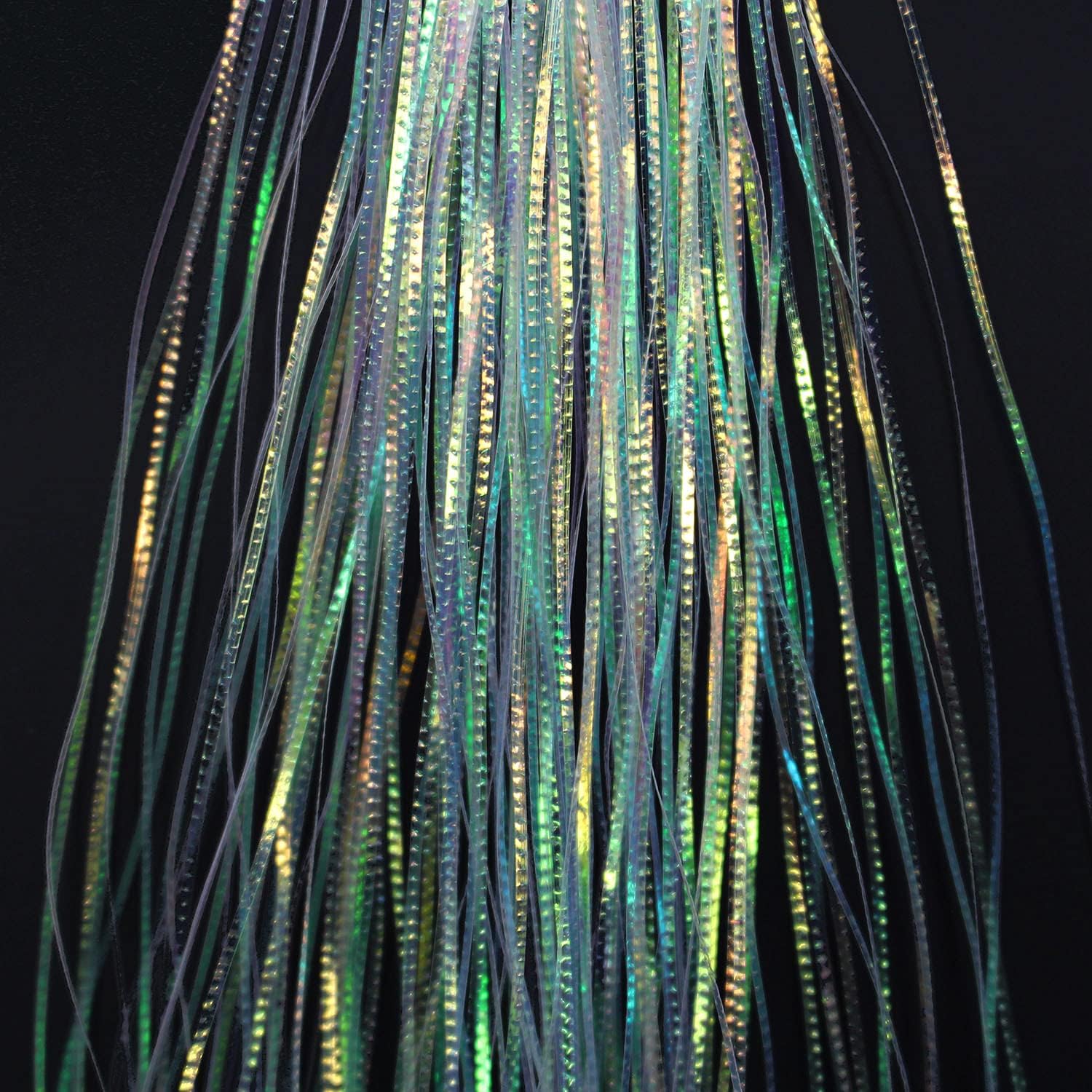 5 Packs/lot Lateral Scale 0.4" 1mm Width Crimped Flashabou Tinsel Pike Bass Fresh&Saltwater Streamers Fly Tying Materials