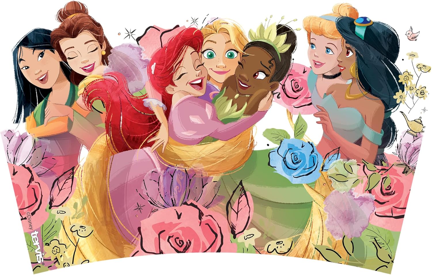 Tervis Disney - Princess Group Hug Made in USA Double Walled Insulated Tumbler Cup Keeps Drinks Cold & Hot, 16oz, Classic - Image 2