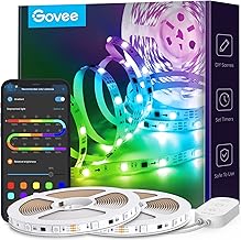 Govee RGBIC LED Strip Lights, 10m Bluetooth Segmented APP Control Rainbow Colour Picking, Music Sync Lights for Bedroom, 2 Rolls of 5m