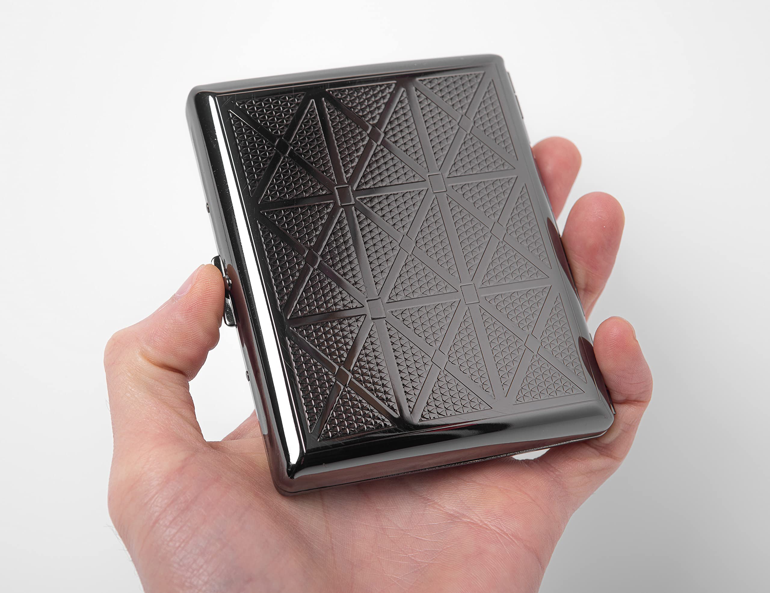 black metal cigarette case Amazon.com: Classic Vintage Metal Cigarette Case/Storage Box, Can Hold  100's 20pcs (Black) : Health & Household