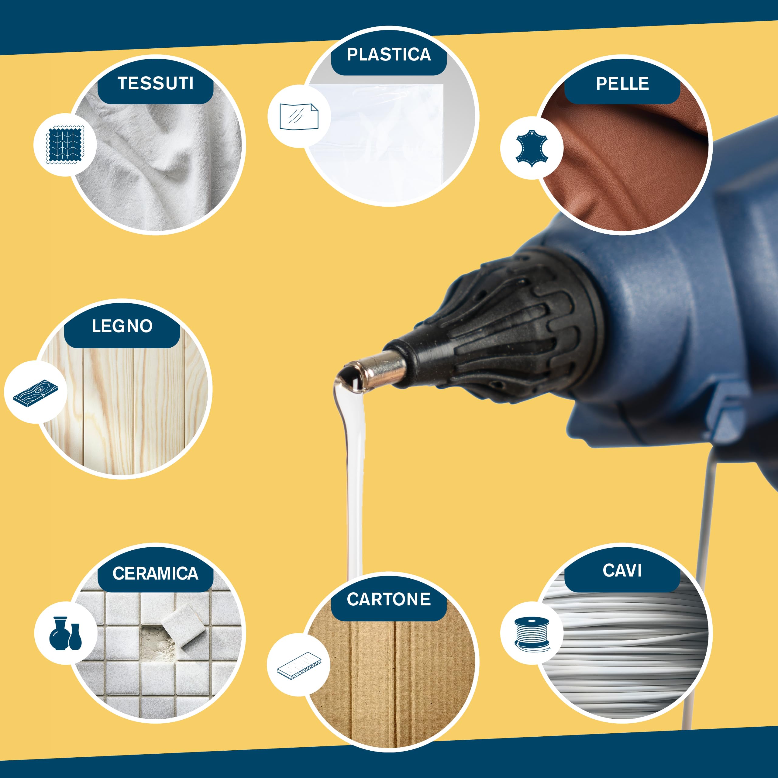Rapid Stick di Colla da 12 mm Trasparenti Universali GEN-T, ad Alto Contenuto di Resina per una Vasta Gamma di Applicazioni Professionali, Confezione da 12 Stick da 190 mm, 40302799