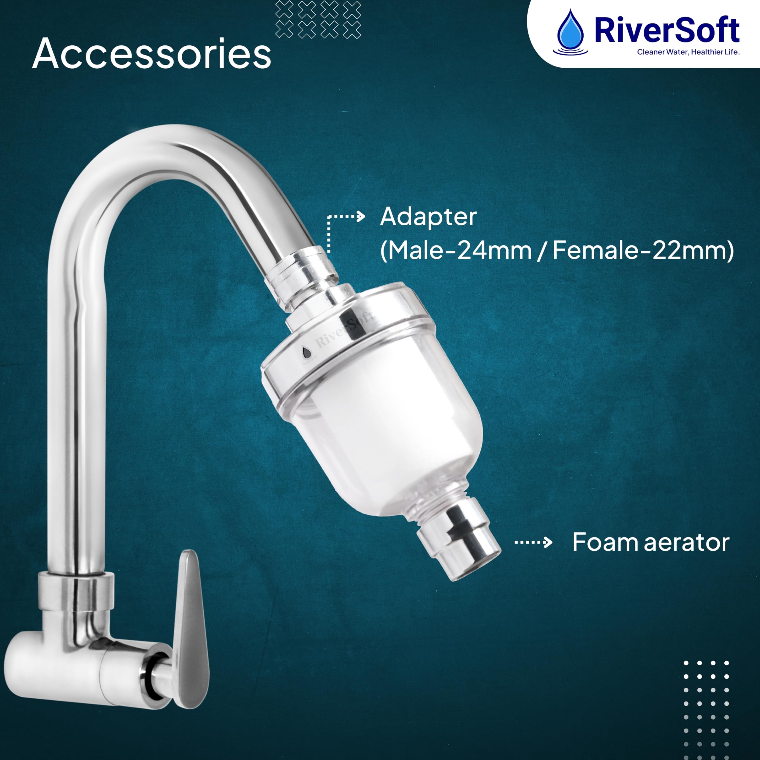 RiverSoft Kitchen Tap Filter - Clean Water! -3