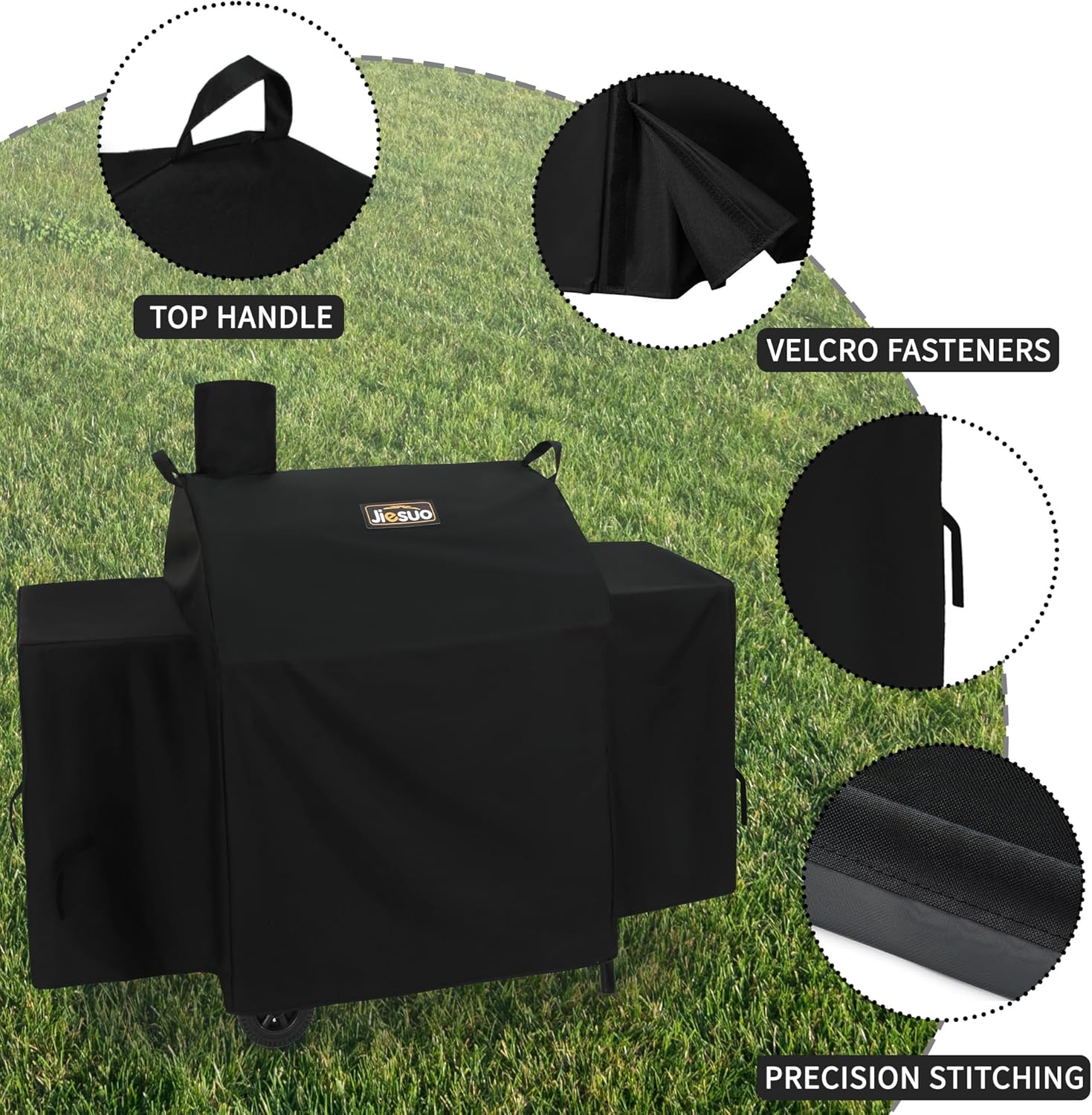Cover for Char-Griller Smokin' Champ Grill, Heavy Duty and Waterproof Chargriller Smoker Grill Covers