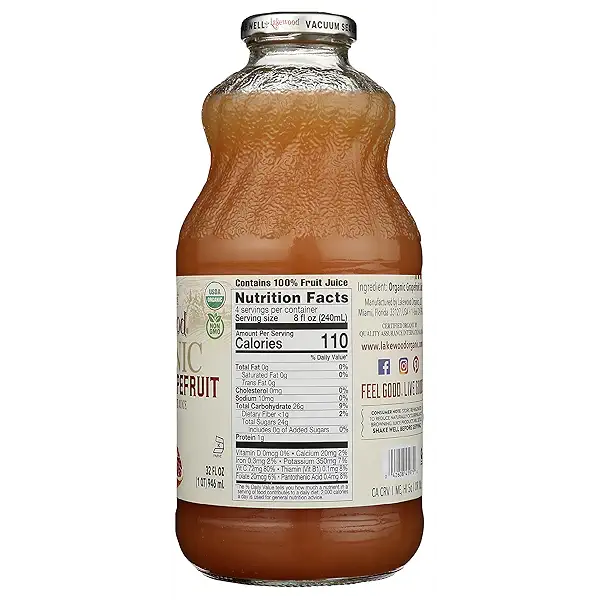 Juice Grapefruit Pink Pure organic, 32 Fl Oz 2