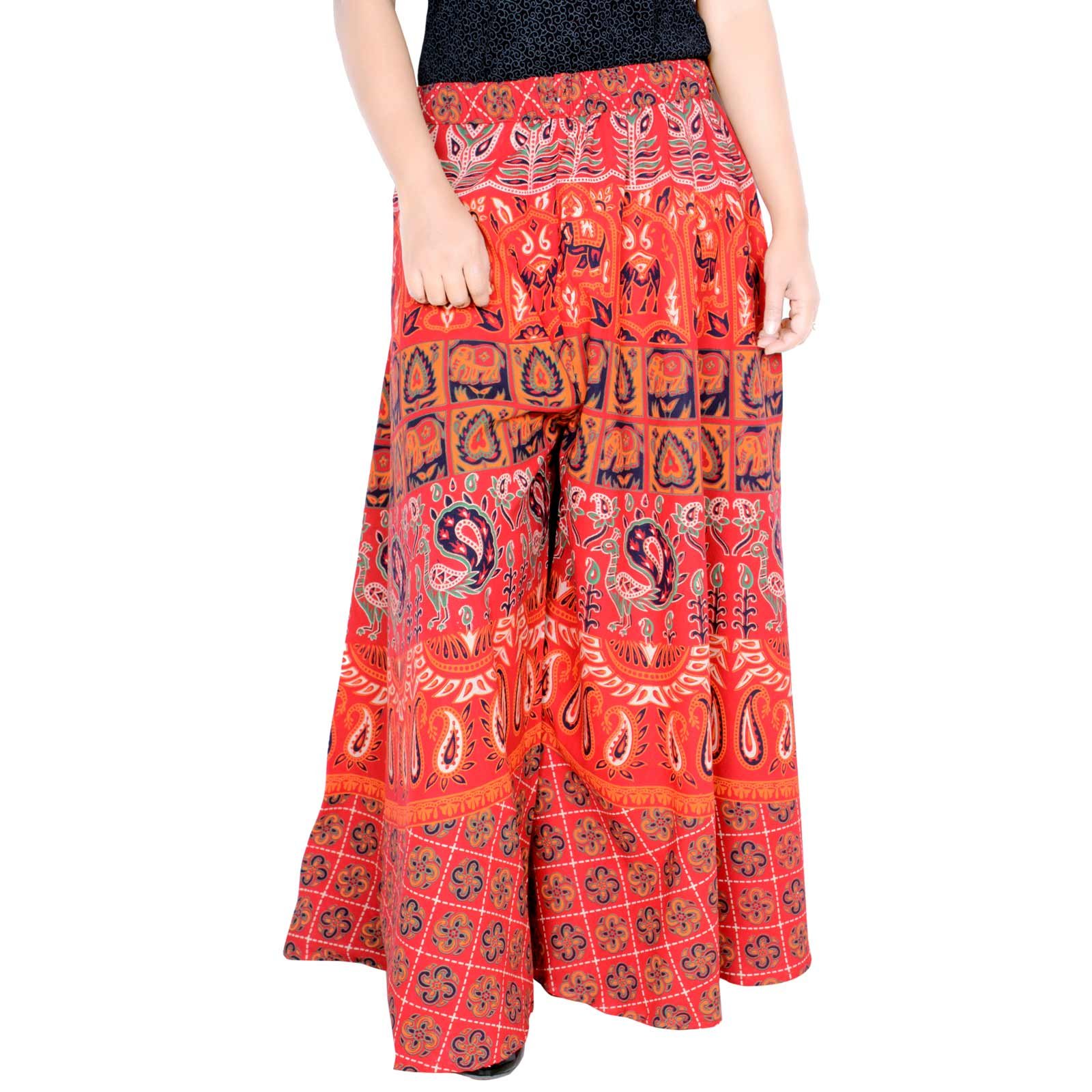 rajvila Women's Cotton Regular Fit 36 inch Length Printed Palazzo for Women(P36NT_0005)-picture-35