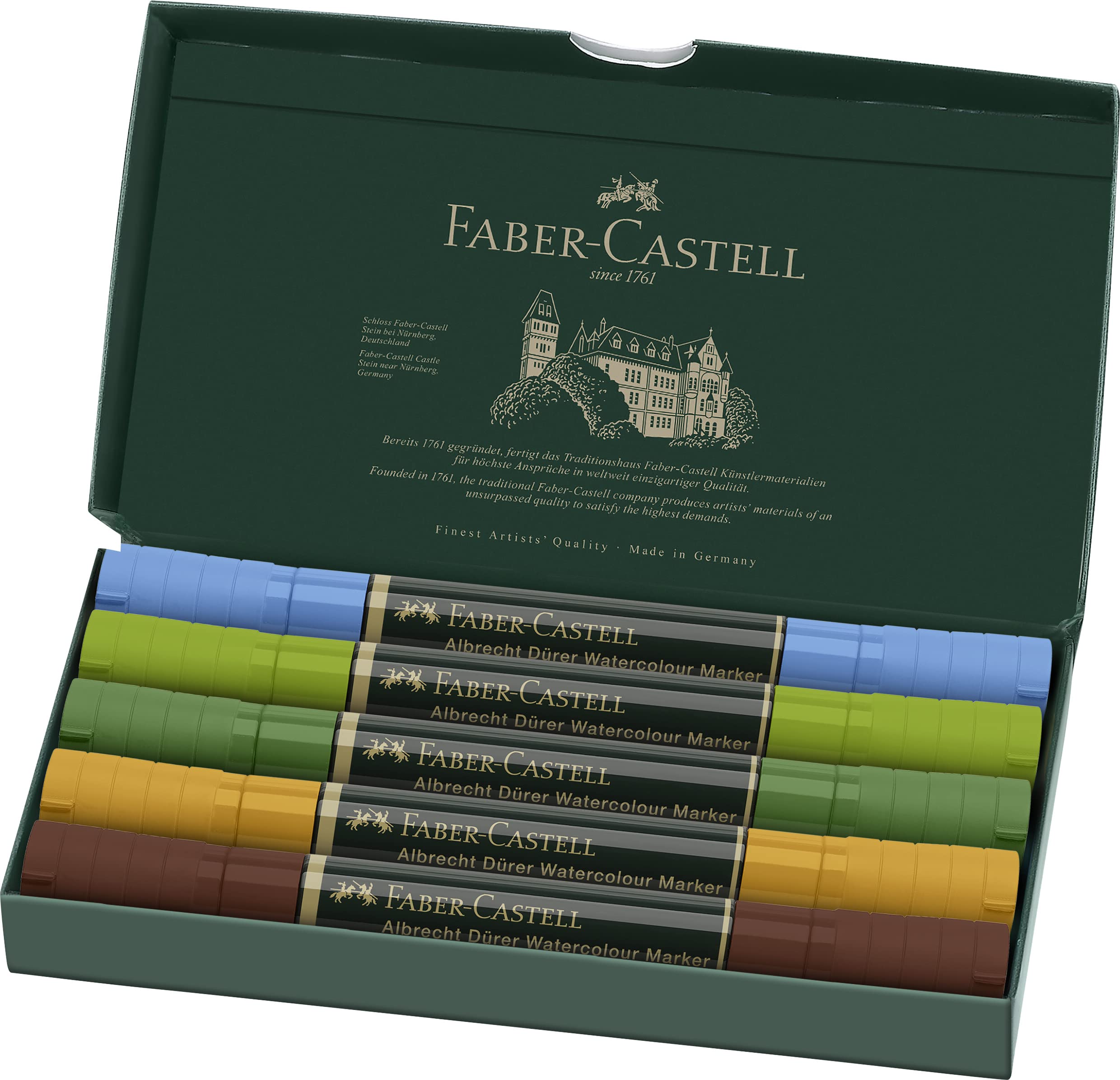 Faber-Castell 160305 Marker acquerellabili, confezione da 5 160306 Marker acquerellabile, astuccio da 5 160309 Marker acquerellabili, astuccio da 5