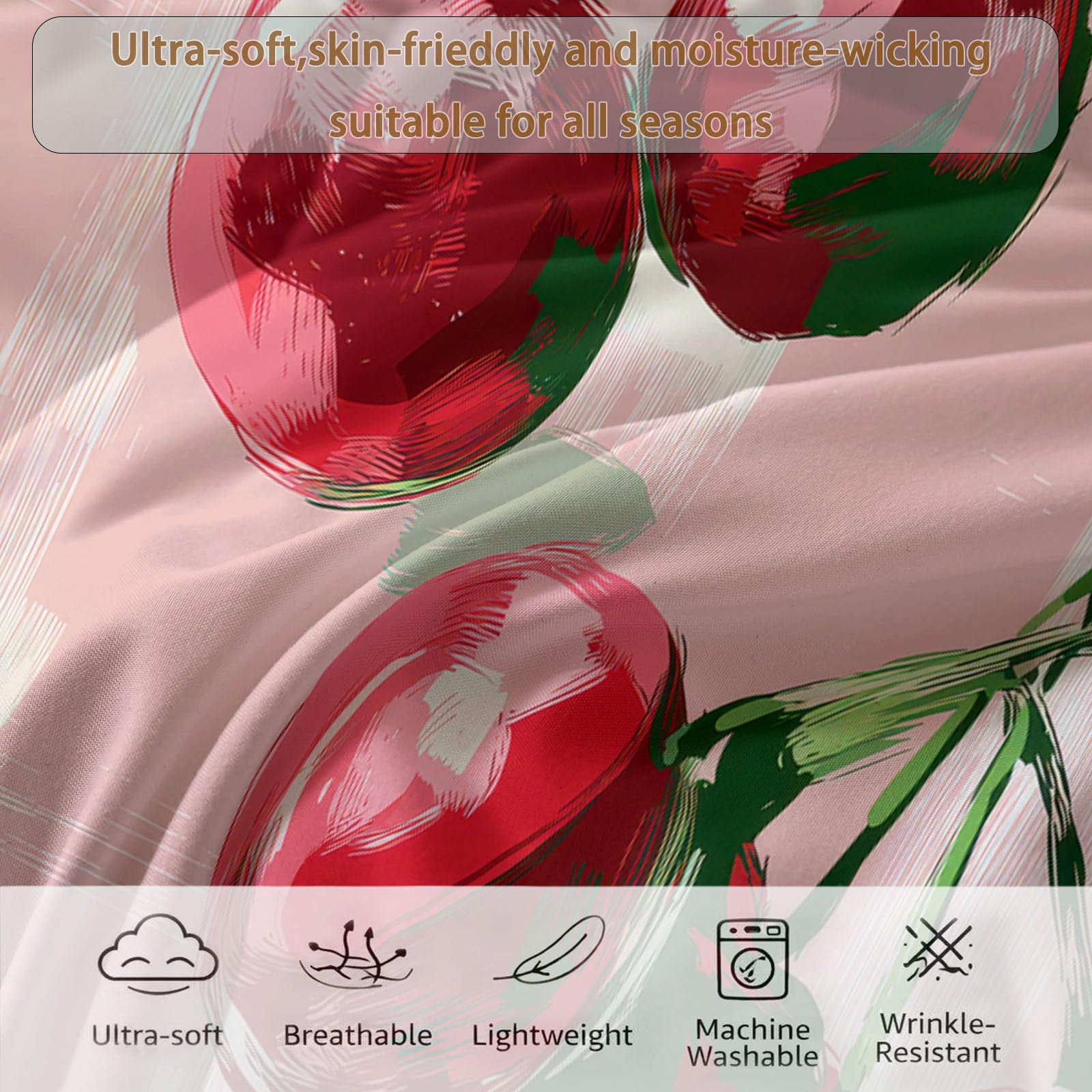 Trapunta reversibile rosa chiaro senza rivestimento, 180 x 200 cm, 4 stagioni, stile retrò, a quadretti, lavabile, per tutto l'anno, leggera e morbida, con 2 federe da 80 x 80 cm