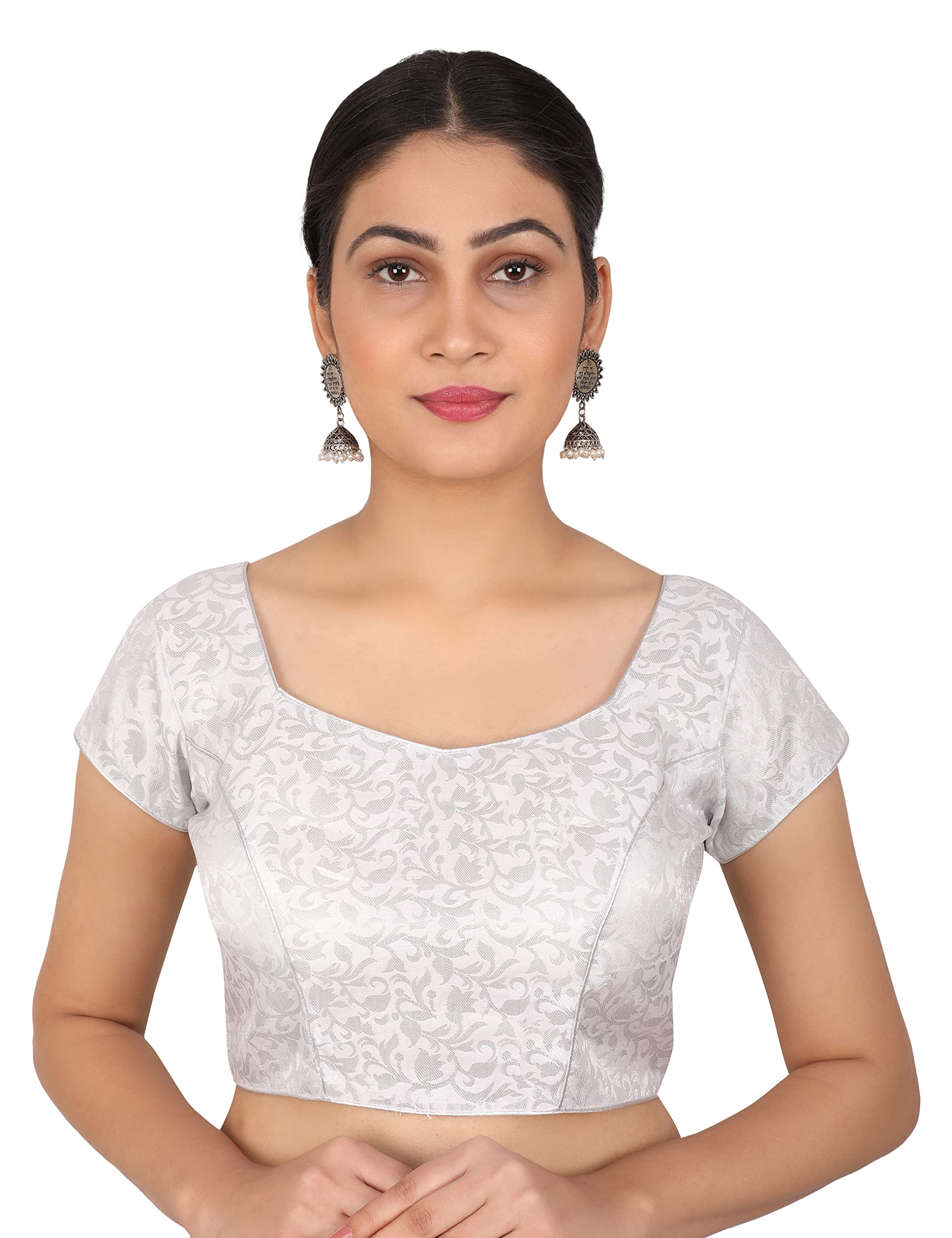 figureup Women's Cotton Floral Half Sleeve Blouse-picture-10