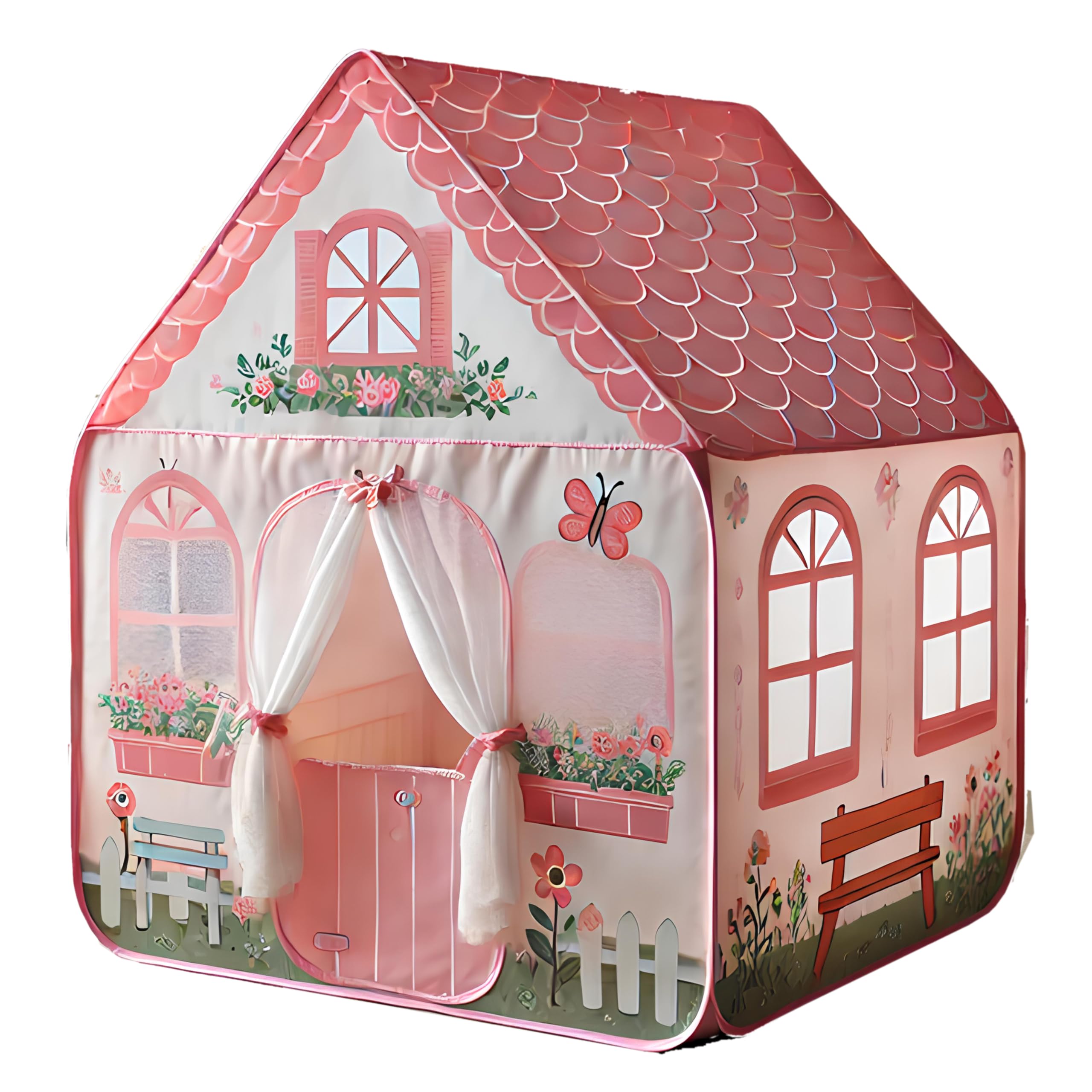 Shree Incorporation Extremely Big Size Kids Play Tent for Boys Indoor and Outdoor Playhouse Toddler Tent Large Play Castle Fairy Tent (Pink Doremon Theme)