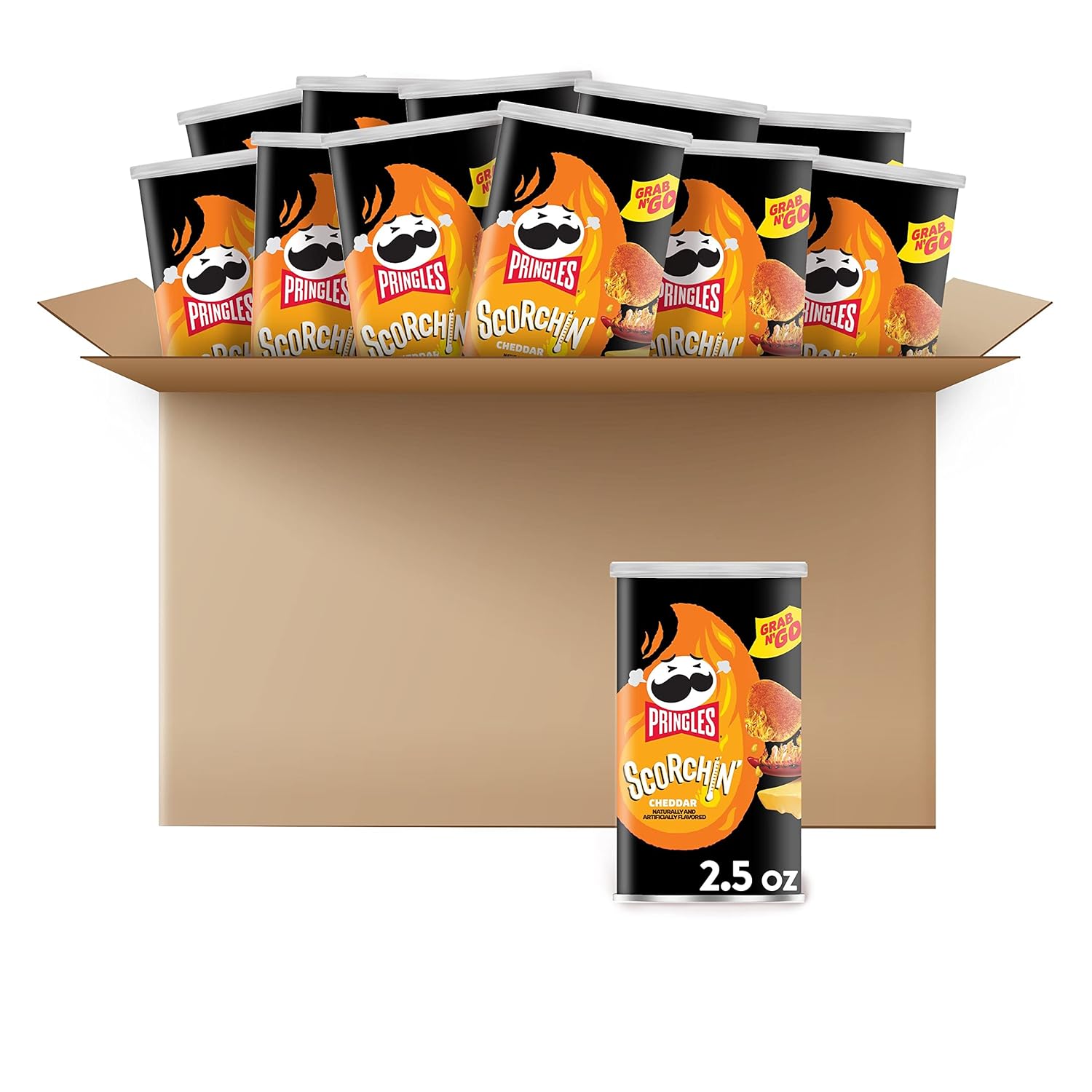 Pringles Sour Cream and Onion Grab and Go Pack, 2.5 Ounce (Pack of 12)