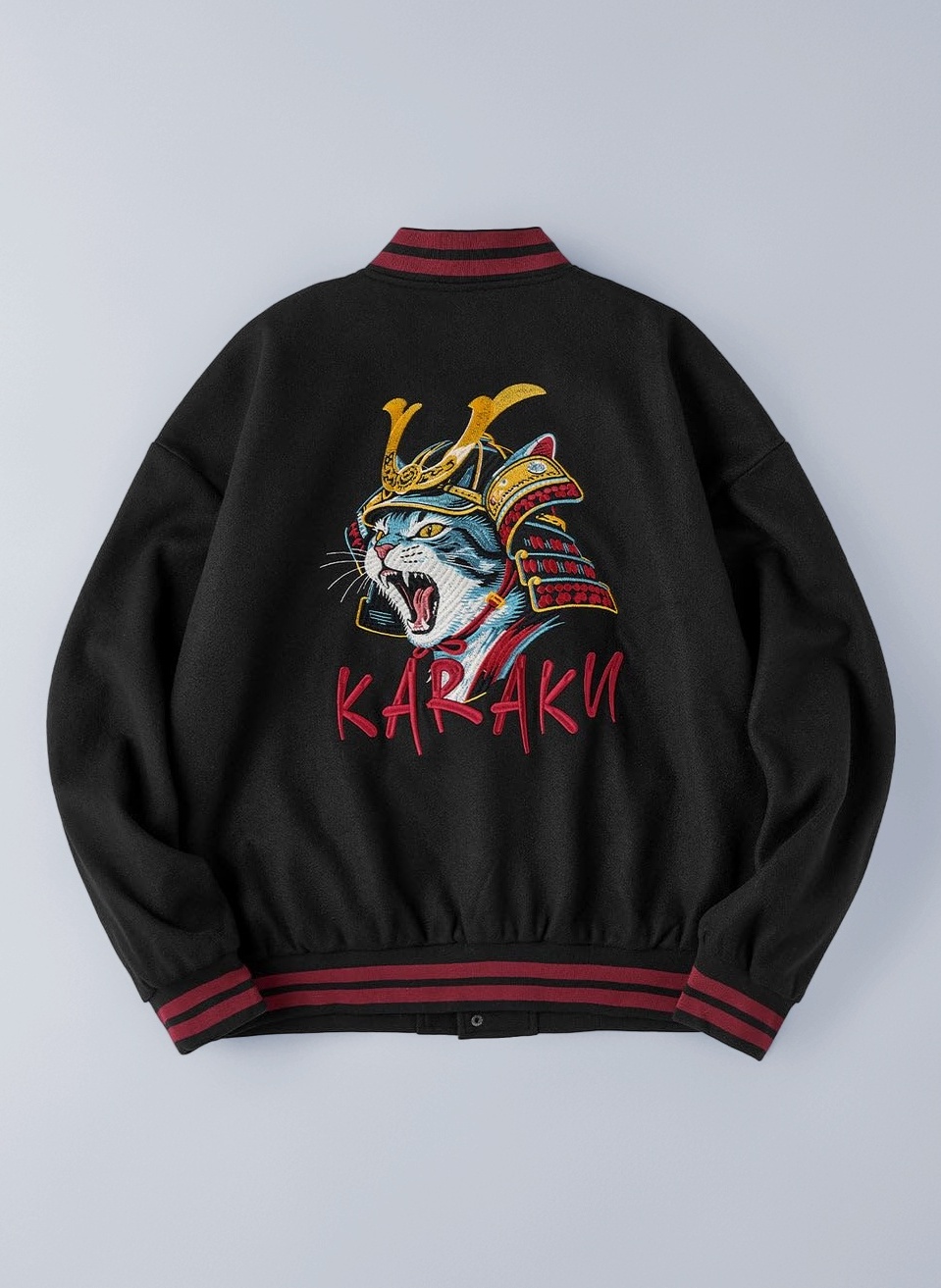 KaraKu猫刺繍 スタジャン Amazon | [karaku] ジャケット メンズ「烈吼ノ幕府将軍猫」刺繍 刺繍
