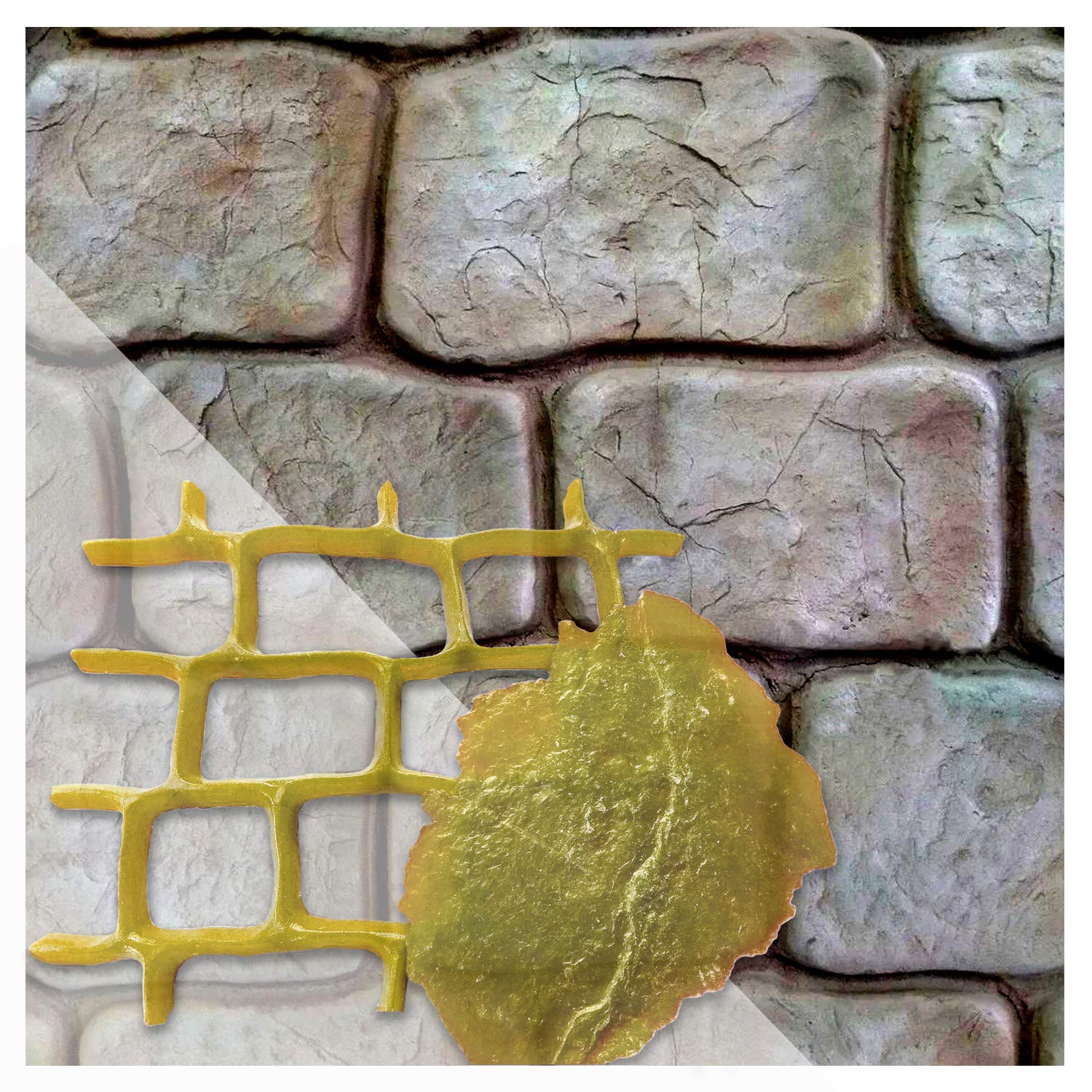 Buy Set of Polyurethane Mat Stamps RUBBLE STONE and PRINT Texturing