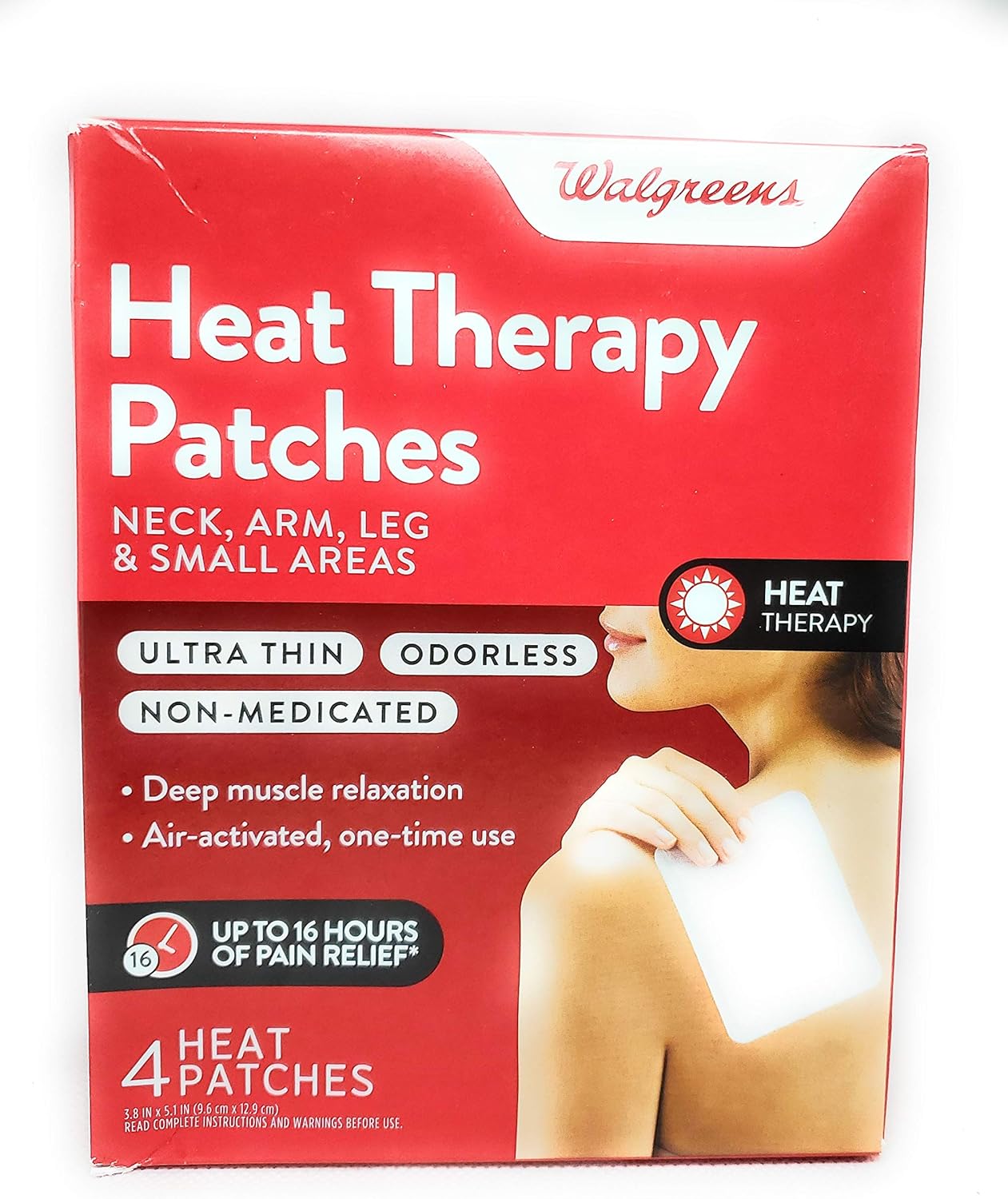 Walgreens Heat Therapy Patches, Neck/Arm/Leg, 4 ea : Health & Household