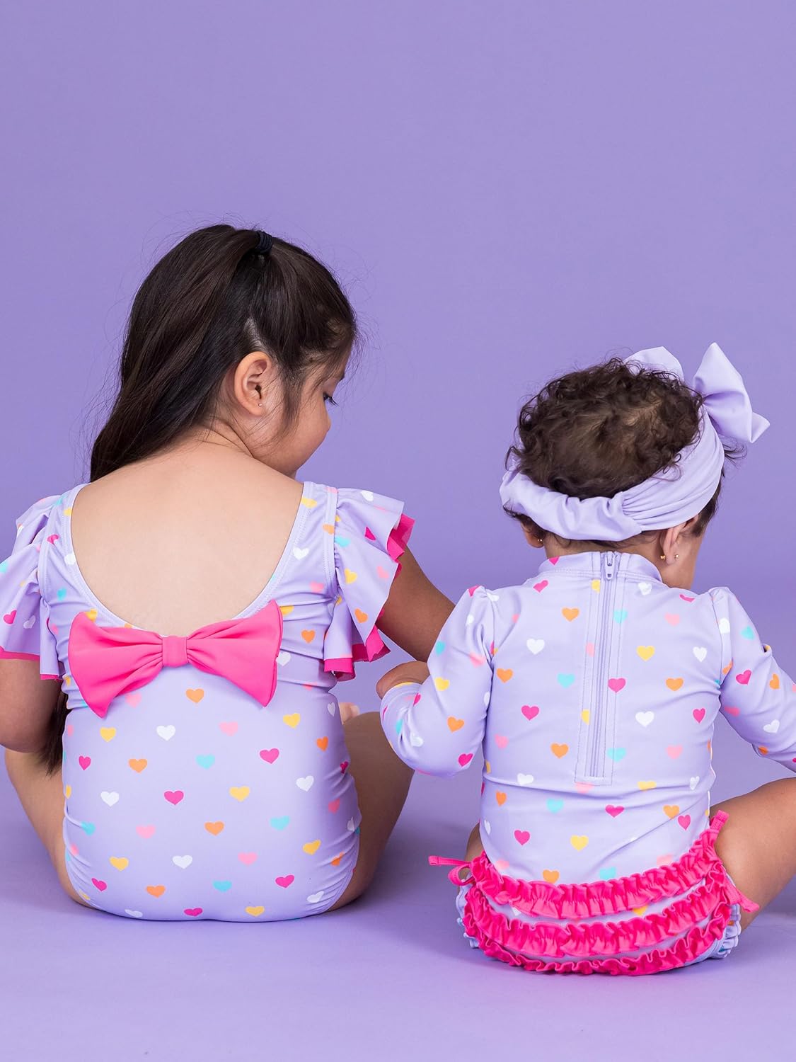 RuffleButts Baby/Toddler Girls UPF50+ Sun Protected Butterfly One Piece Swimsuit