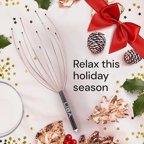 Miniatura 2 de LiBa Herramienta de masajeador de cuero cabelludo (paquete de 2) para un rejuvenecimiento de la cabeza, rascador de cabello, sin arañazos dolorosos,