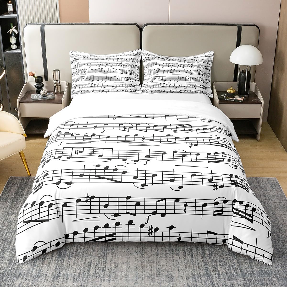 Parure de lit musique rock style grunge pour une chambre ado ou adulte