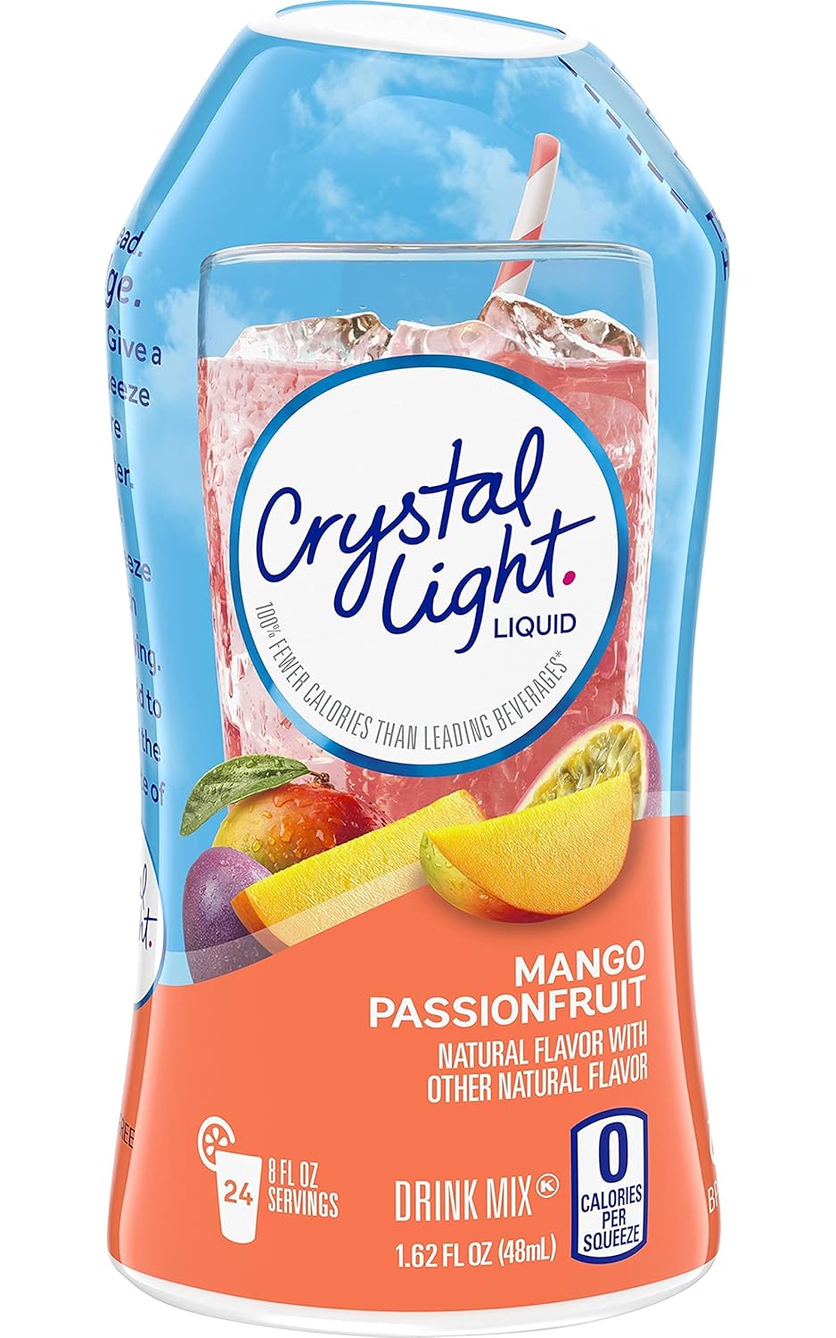 Crystal Light Liquid Variety Drink Mix 1.62 Fl Oz Mango Passionfruit, Berry Sangria, Tropical Coconut, Blackberry Lemonade (4 Count)