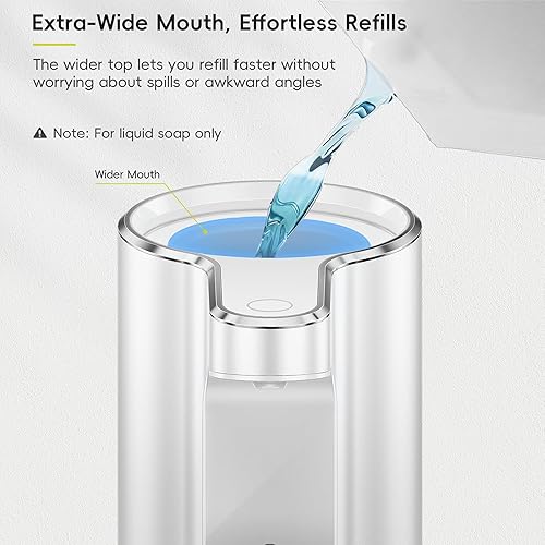 Miniatura 7 de EKO Aroma Pro Dispensador automático de jabón líquido sin contacto de 13.5 onzas líquidas, dispensador eléctrico recargable de jabón para manos y