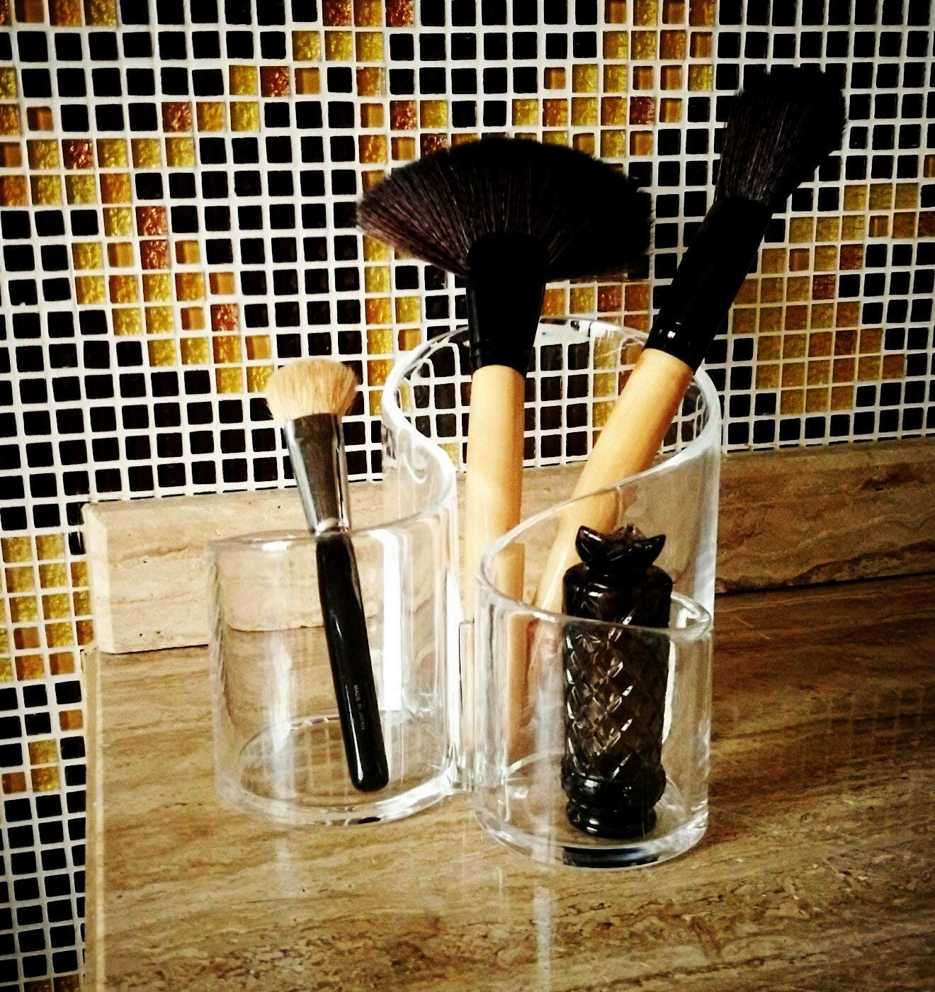 NETXE Acrylic Makeup Brush Nail Polish Lipstick Eyeliner Comb Cosmetic Organizer Holder Stand 4