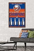 Vista 2 de Trends International NHL New York Islanders - Champions 23 Wall Poster, 34L x 22.4W, Mahogany Framed Version