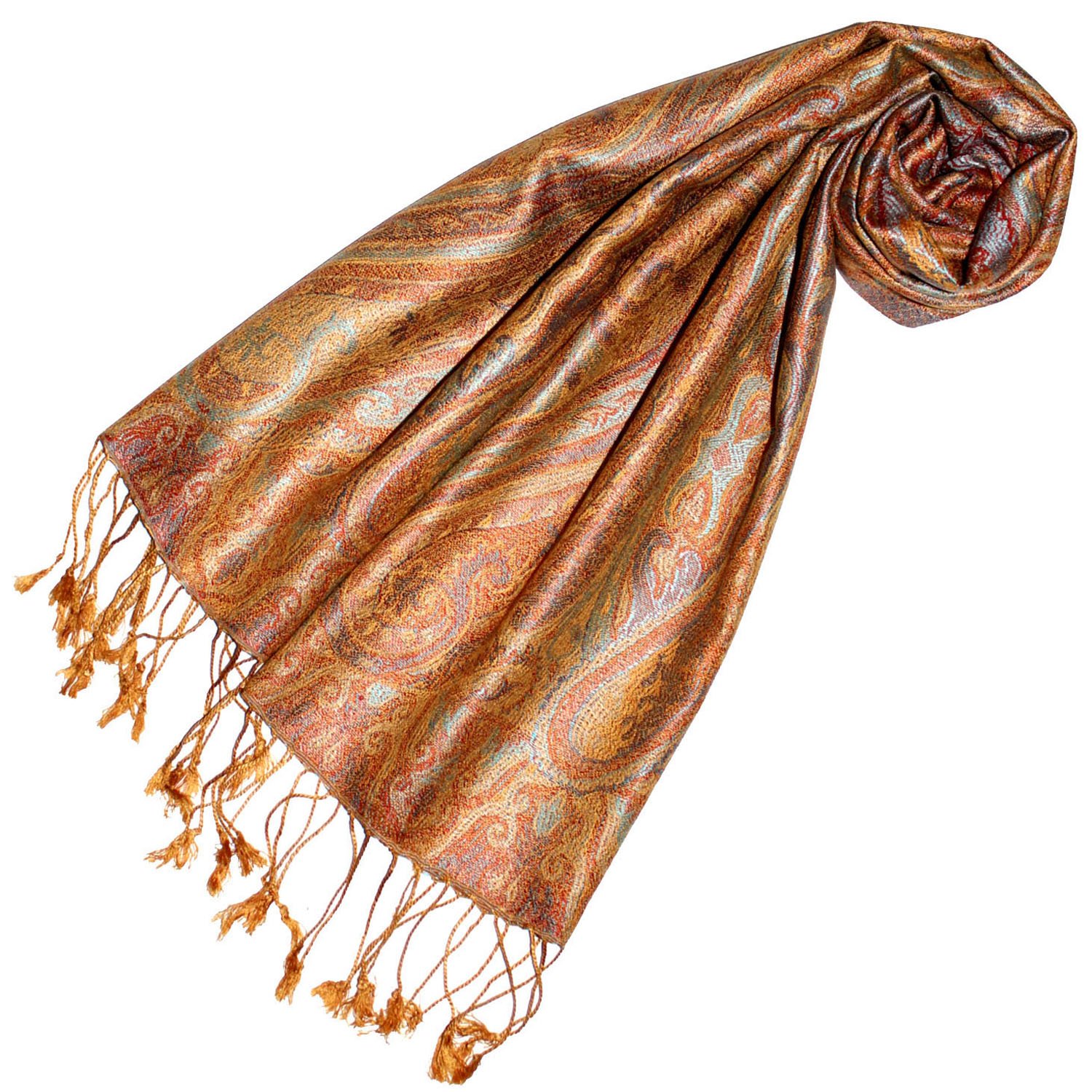 LORENZO CANA - Pashmina - Paisley - Donna Giallo marrone