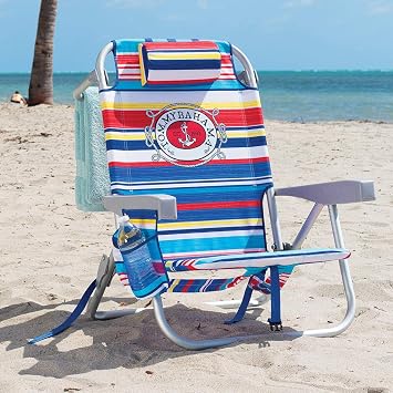 Tommy Bahama Backpack Chair - Insulated Cooler Pouch - 5 Position