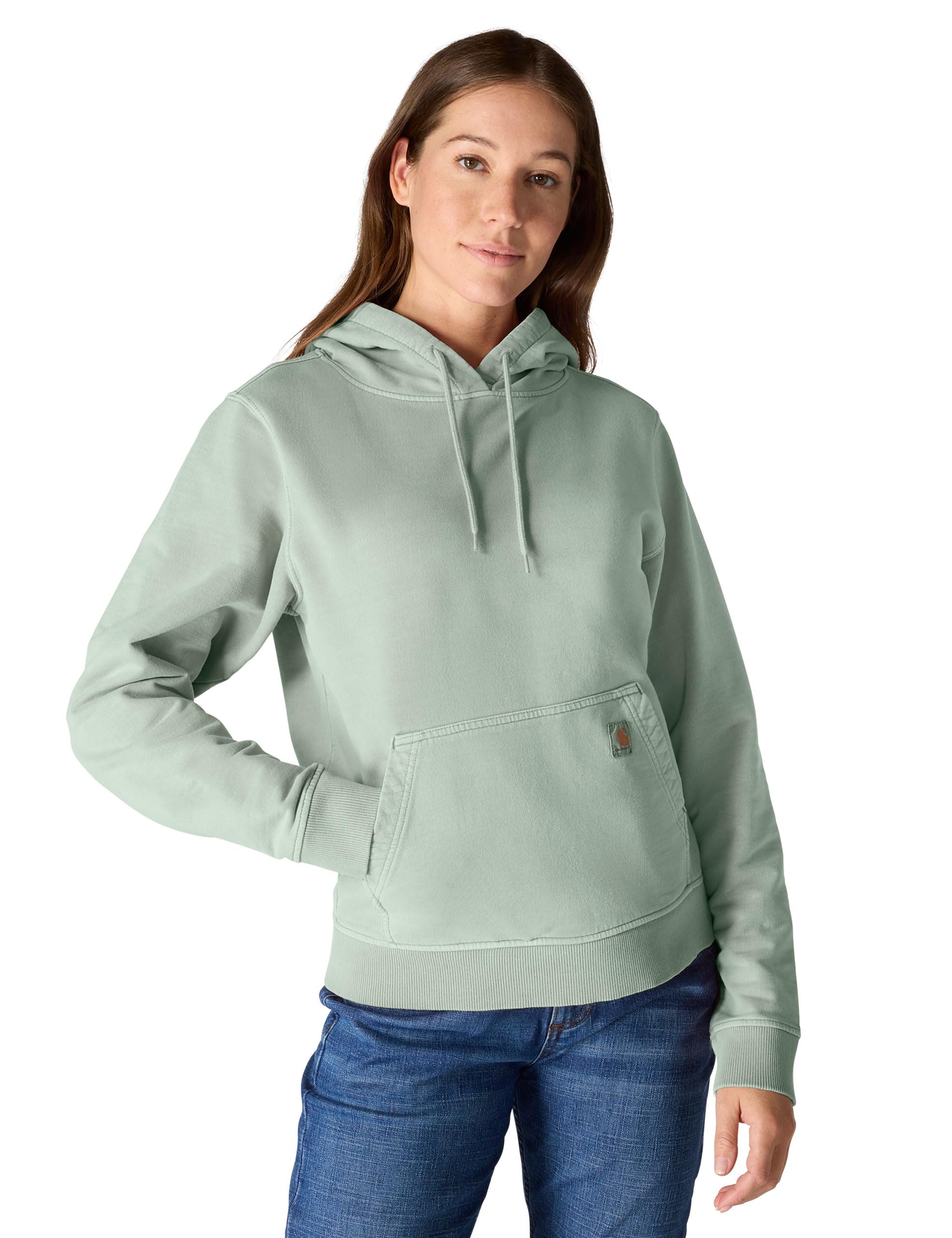 Women's Relaxed Fit Midweight Garment Dye French Terry Hooded Sweatshirt