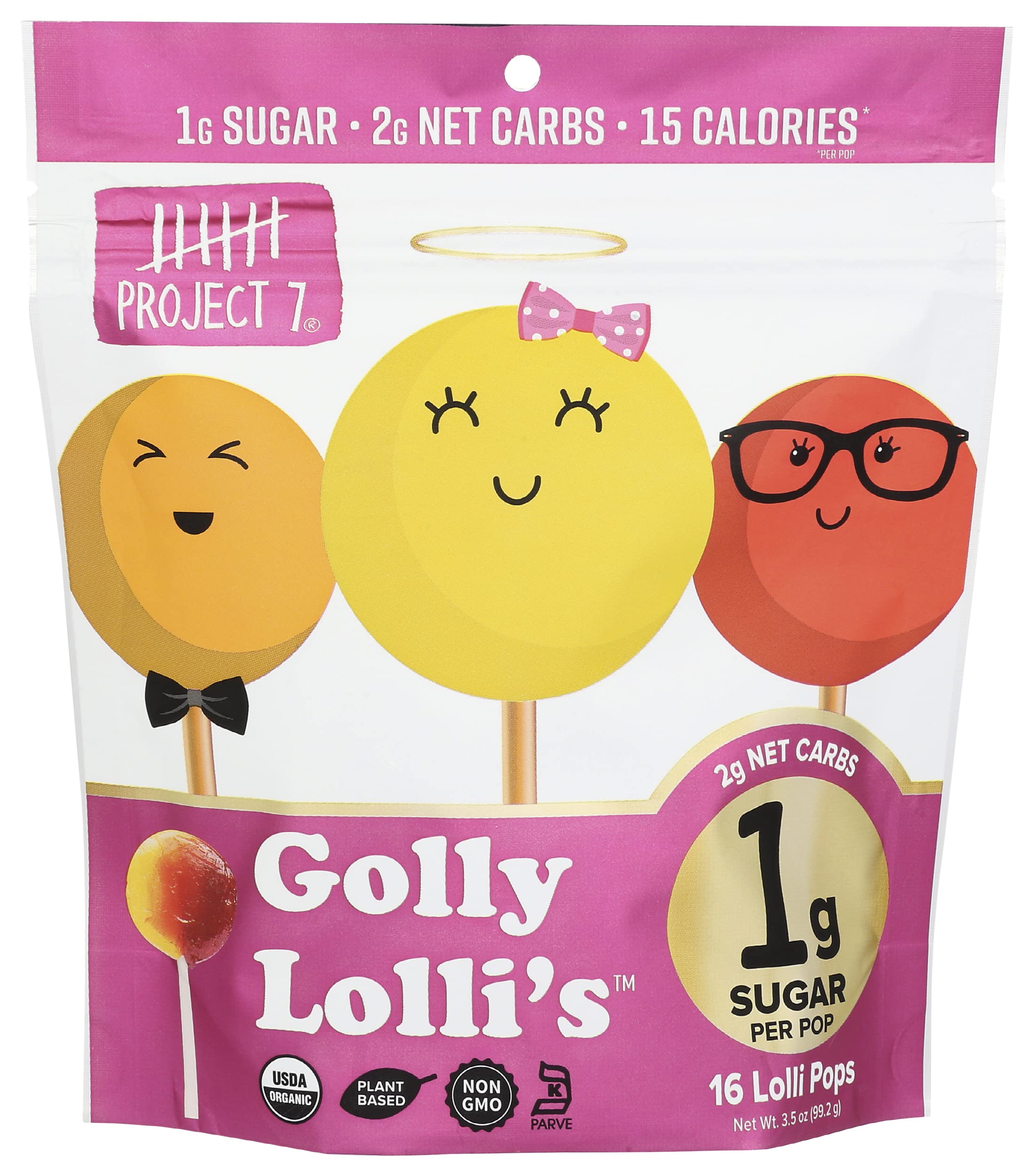 PROJECT 7 Organic Golly Lolli's 16 Count, 3.5 OZ | Grocery Pickup