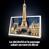 LEGO Architecture Paris, Ville de l’Amour - Maquette Miniature DIY pour Adulte - Décoration Intérieure - Panneau Mural 3D avec Monuments Parisiens Emblématiques Dont Tour Eiffel - Idée Cadeau 21064 - 5
