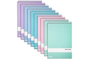 Ten Pack of Spiral Steno Pads by Better Office Products